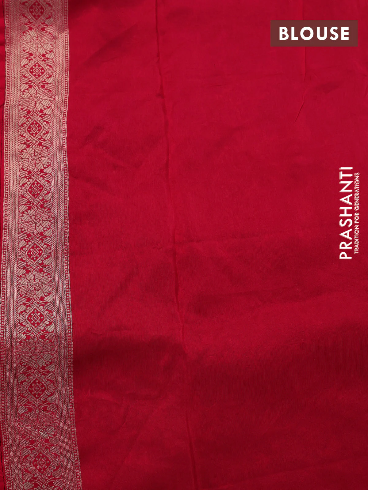 Banarasi silk saree black and pink with allover zari weaves and zari woven border - Image 4