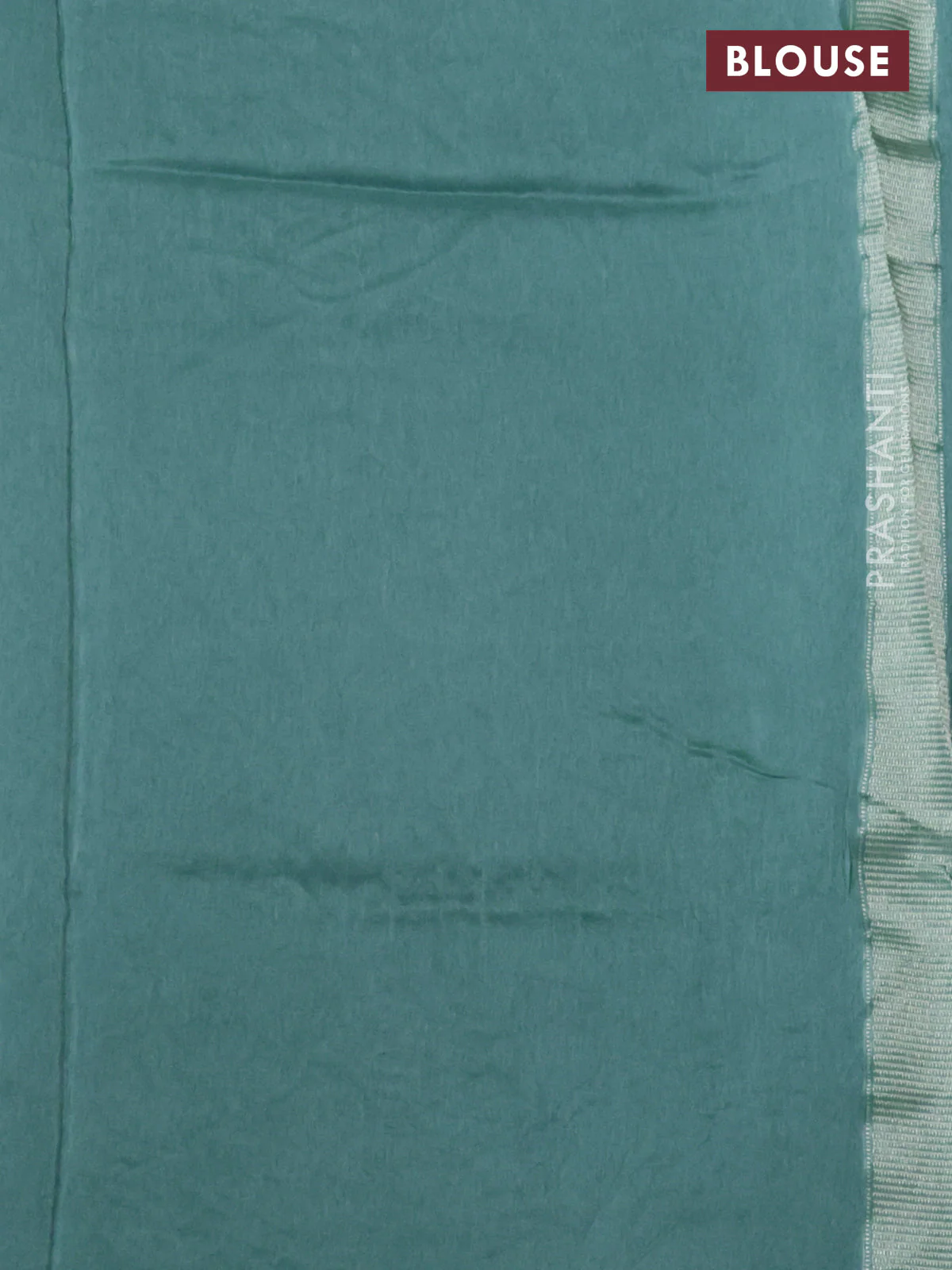 Banarasi silk saree pastel blue shade with allover zari weaves and zari woven border - Image 3