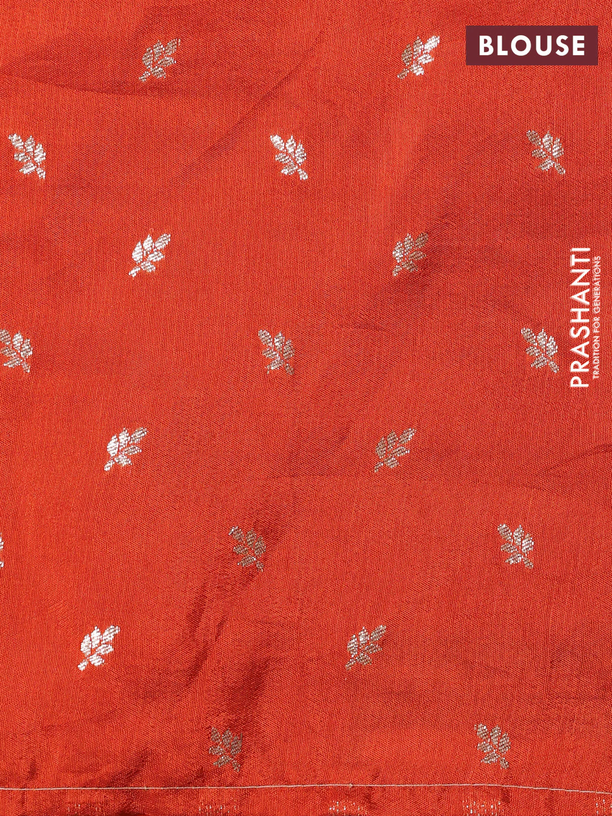 Banarasi silk saree pink and orange with zari woven brids buttas and zari woven border - Image 4