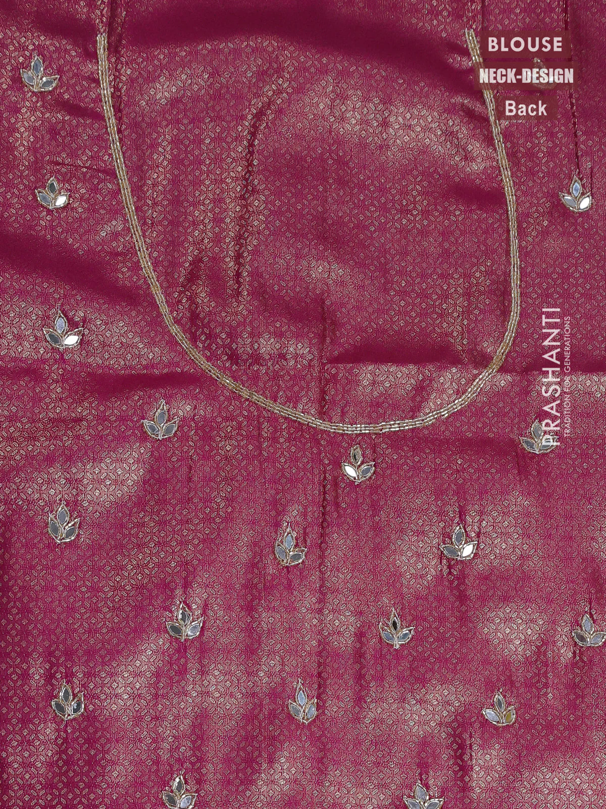Banarasi silk saree purple with allover zari woven brocade weaves and zaridosi gotapatti work border - Image 5