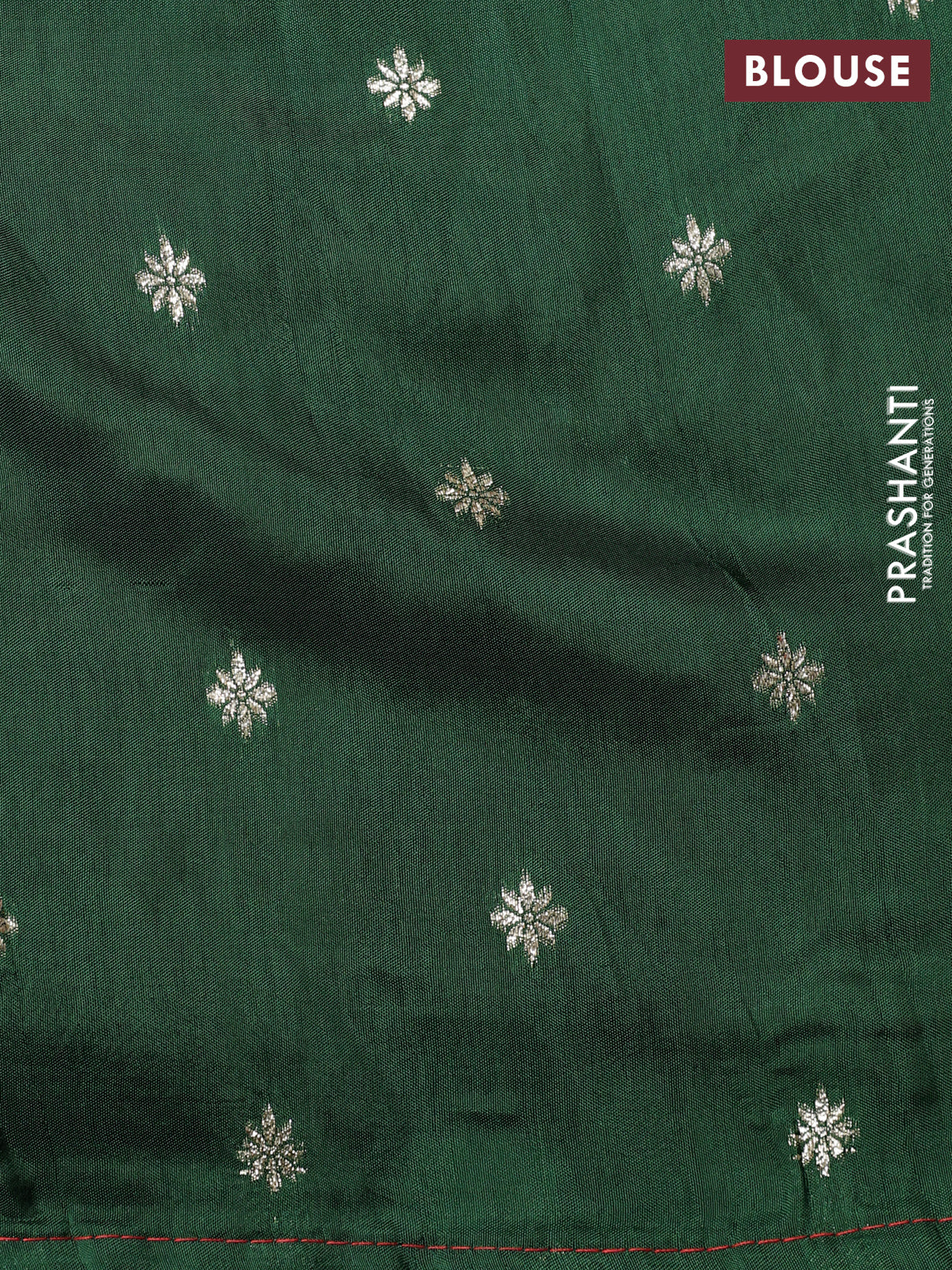 Banarasi silk saree reddish pink and green with annam zari woven buttas and zari woven border - Image 3