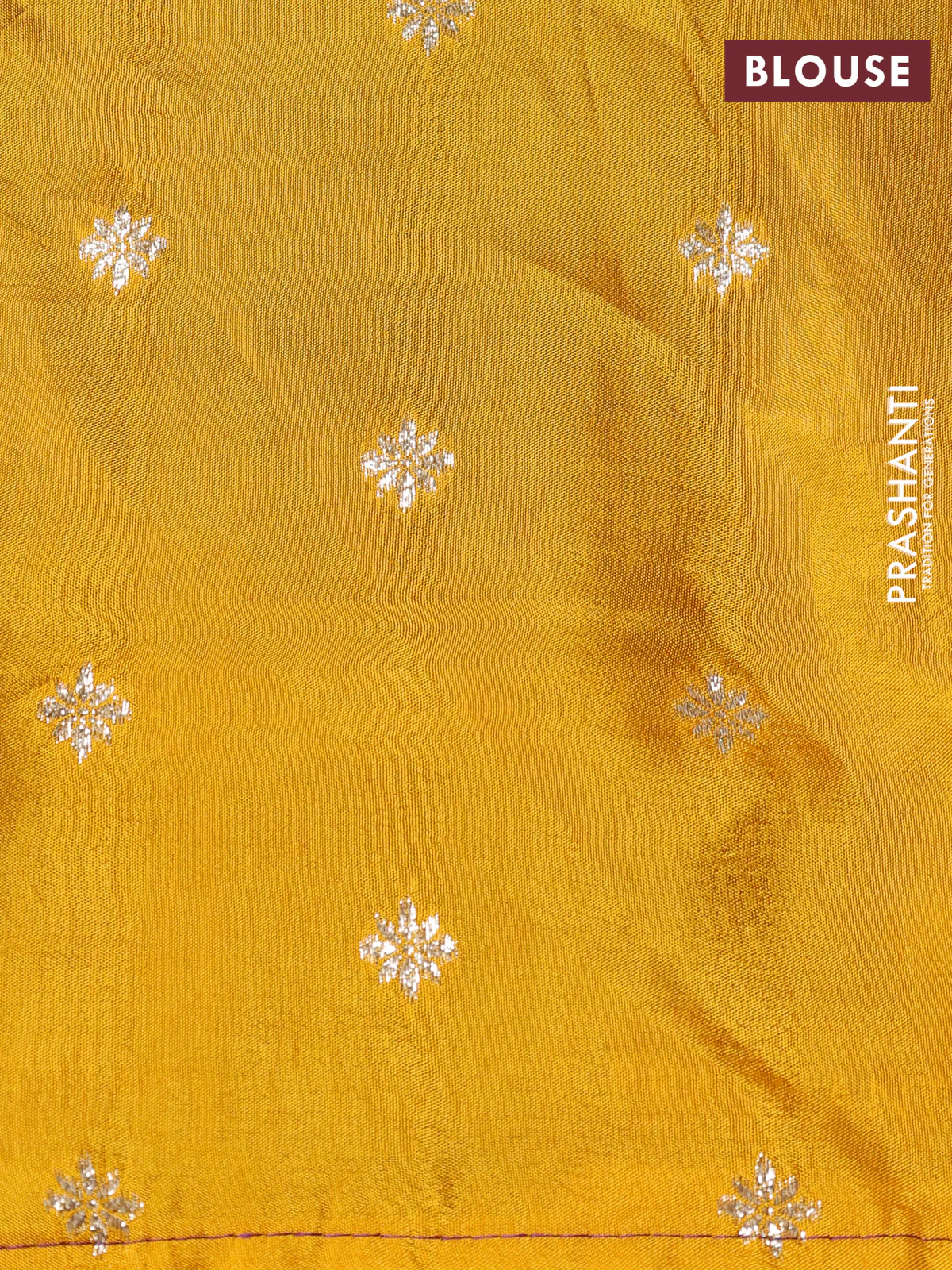 Banarasi silk saree yellow and violet with annam zari woven buttas and zari woven border - Image 4