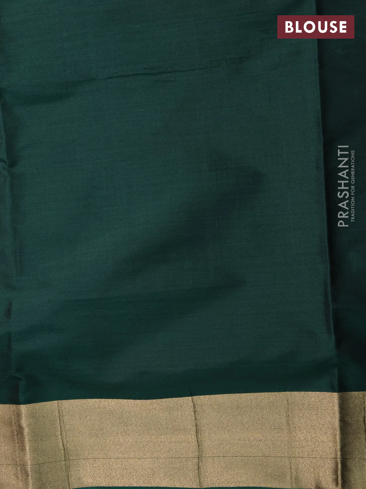 Banarasi tissue partly saree gold and green with plain body and piping border - Image 5