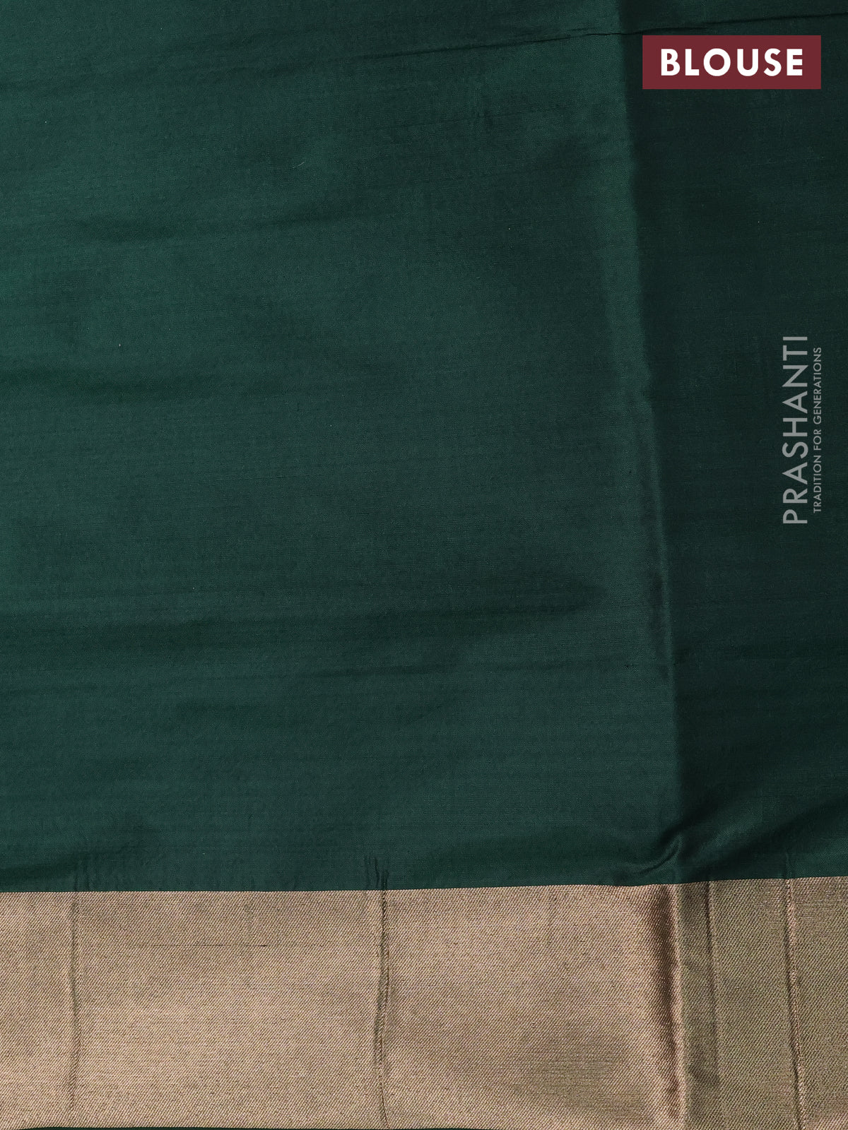 Banarasi tissue partly saree gold and green with plain body and piping border - Image 5