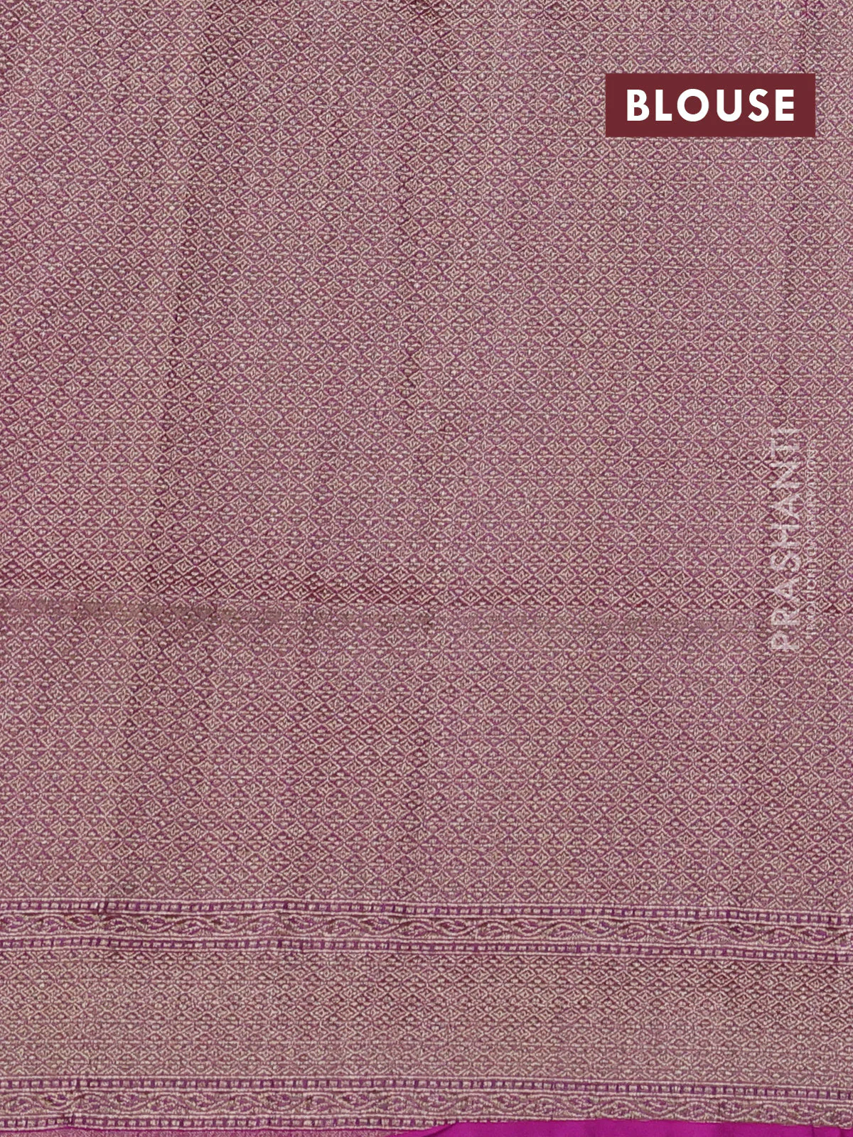 Banarasi tissue silk saree dual shade of lavender with allover zari woven brocade weaves and zari woven border - Image 4