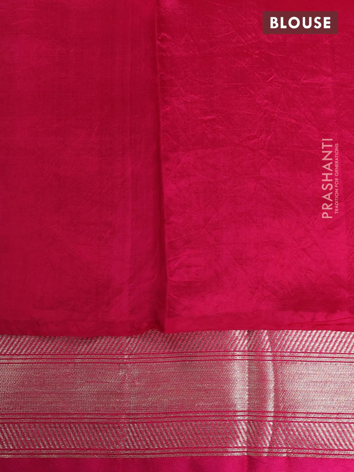 Banarasi tissue silk saree gold and pink with allover zari woven brocade weaves and zari woven border - Image 4