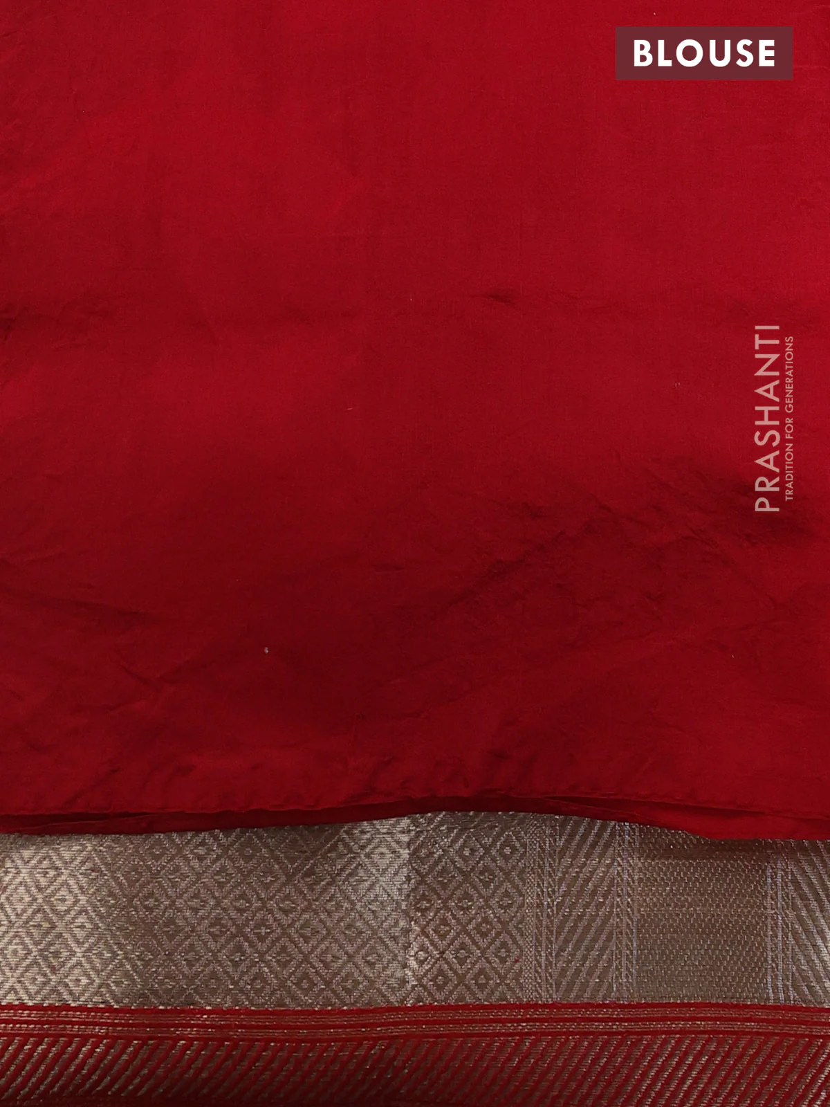 Banarasi tissue silk saree gold and red with allover zari woven brocade weaves and zari woven border - Image 4