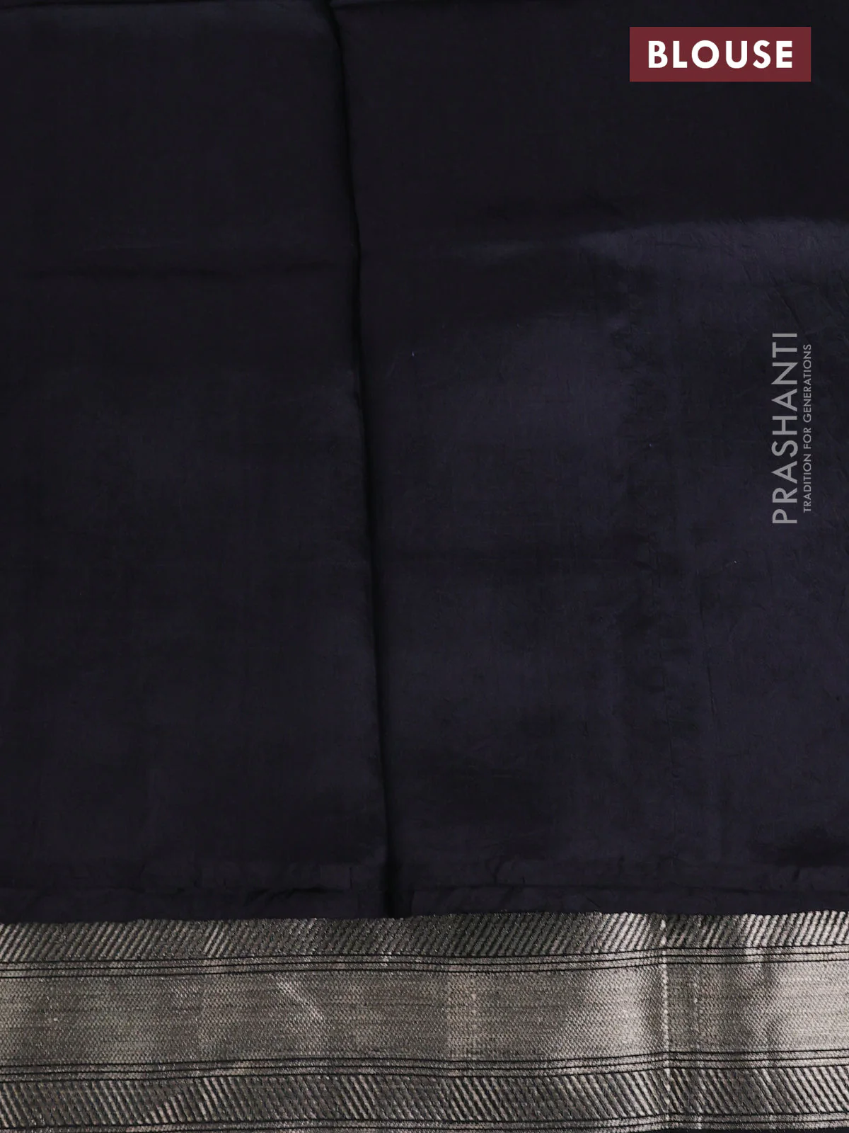Banarasi tissue silk saree grey and black with allover zari woven brocade weaves and zari woven border - Image 4