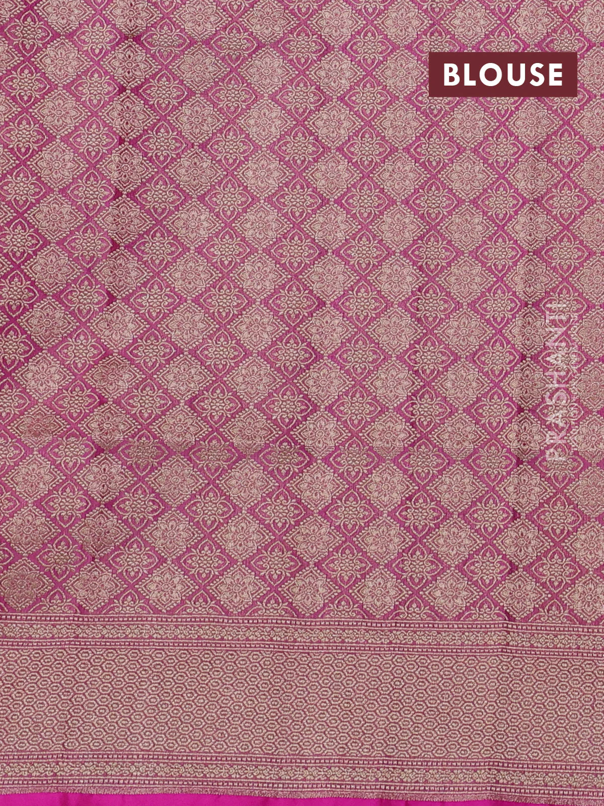 Banarasi tissue silk saree light pink with allover zari woven buttas and zari woven border - Image 4