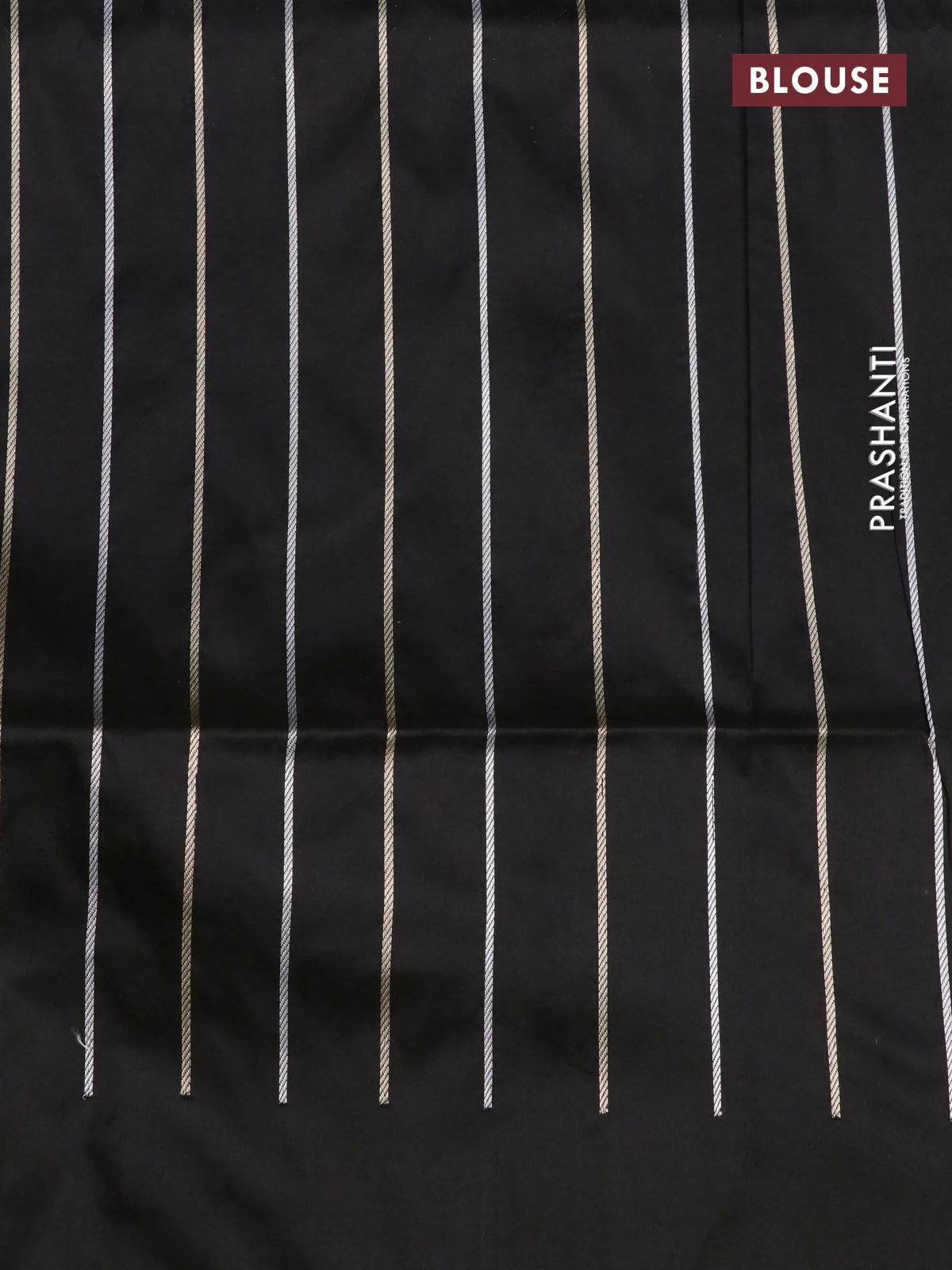 Banarasi uppada silk saree black with allover silver & zari weaves and zari woven border - Image 4
