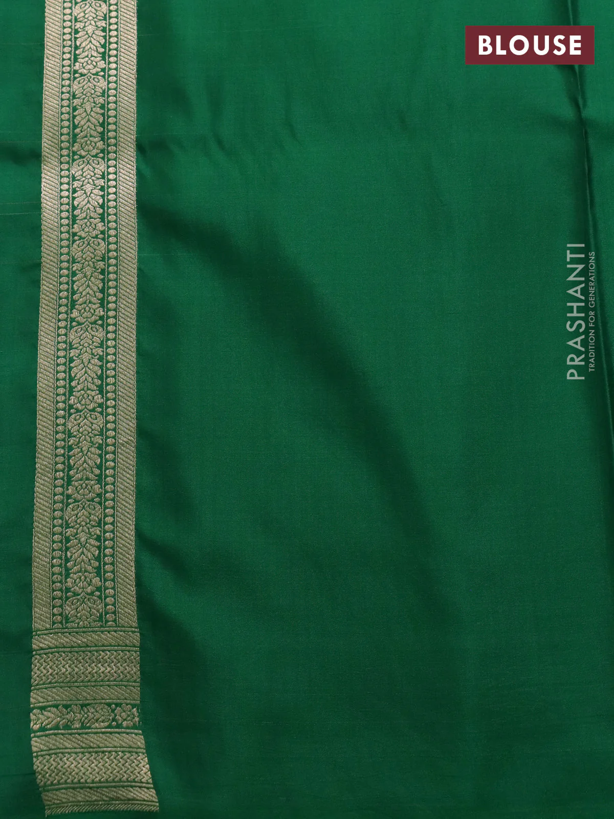 Banarasi uppada silk saree green with allover zari woven brocade weaves and zari woven border - Image 4