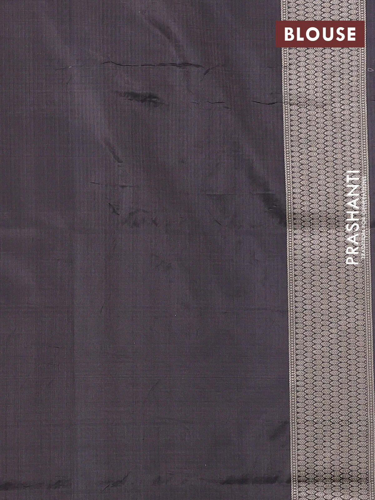 Banarasi uppada silk saree grey shade with allover zari woven brocade weaves and zari woven border - Image 3
