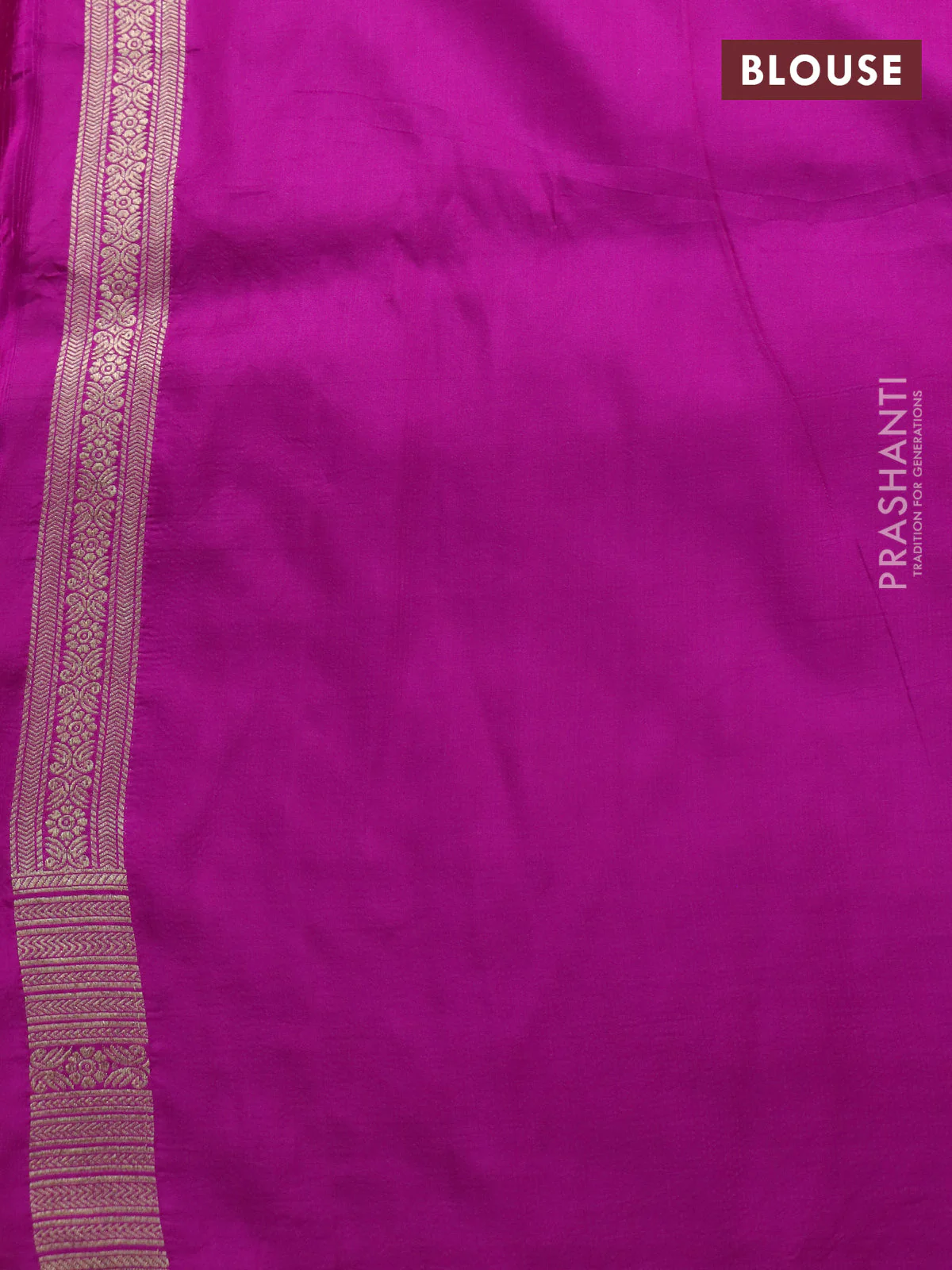 Banarasi uppada silk saree magenta pink with allover zari woven brocade weaves and zari woven border - Image 4