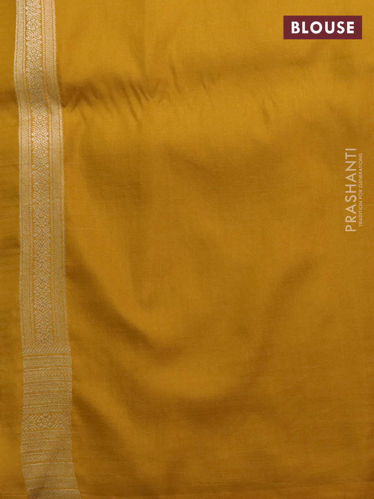 Banarasi uppada silk saree mustard yellow with allover zari woven brocade weaves and zari woven border - Image 4