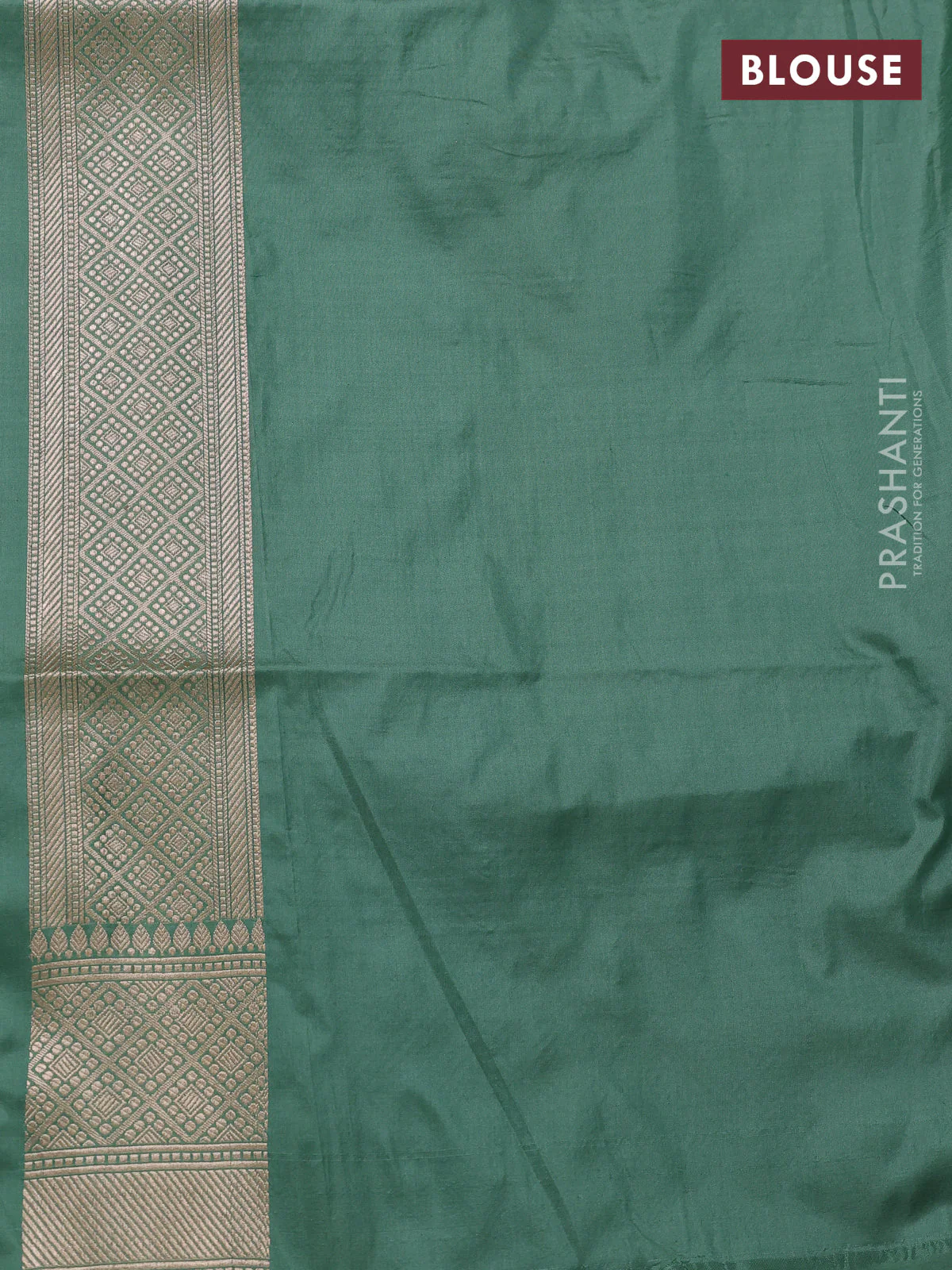 Banarasi uppada silk saree pastel green with allover zari woven butta weaves and zari woven border - Image 4