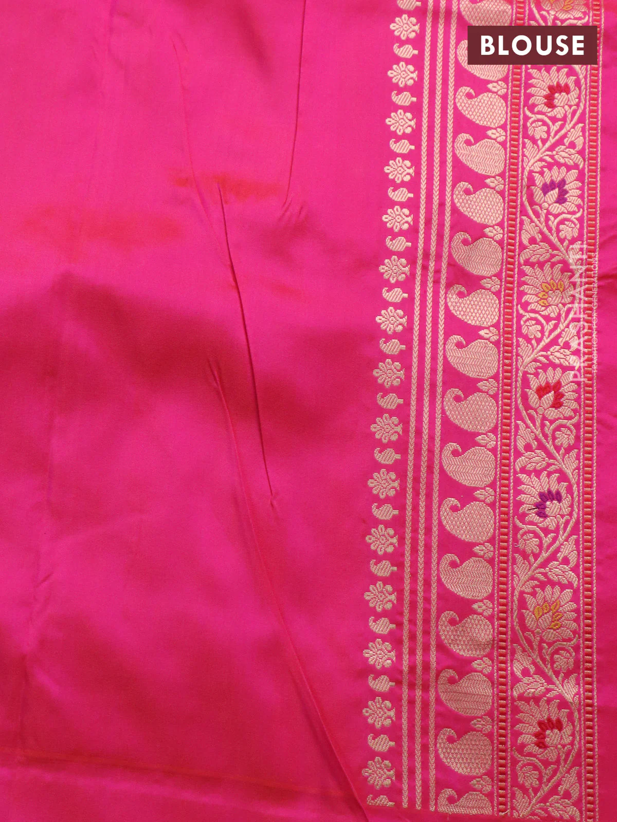 Banarasi uppada silk saree purple and pink with zari woven buttas and long zari woven border - Image 4