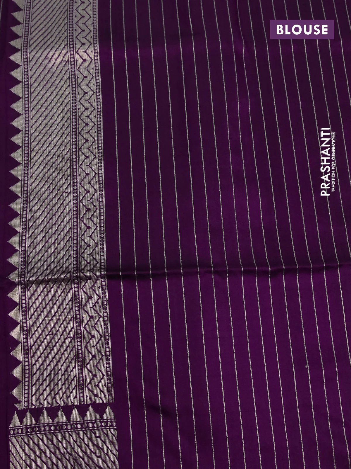 Banarasi uppada silk saree purple with allover zari woven brocade weaves and zari woven border - Image 4
