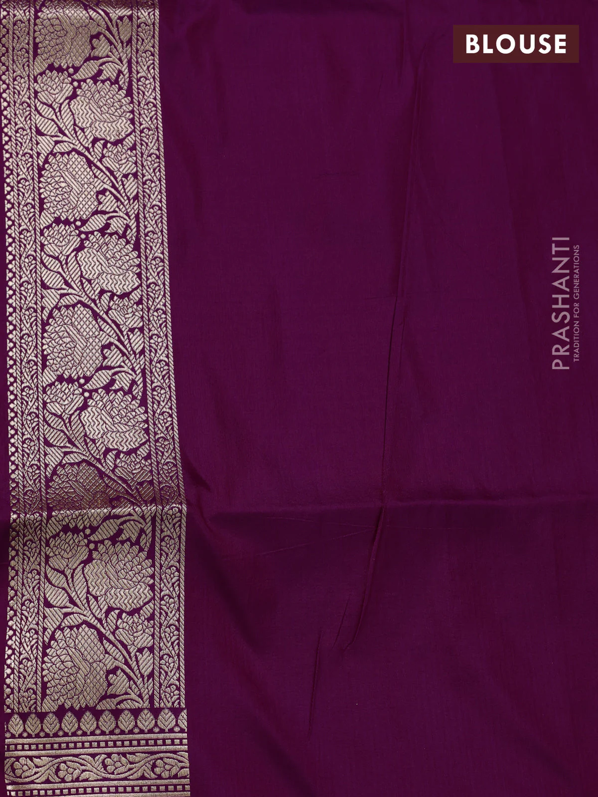 Banarasi uppada silk saree purple with allover zari woven brocade weaves and zari woven border - Image 4