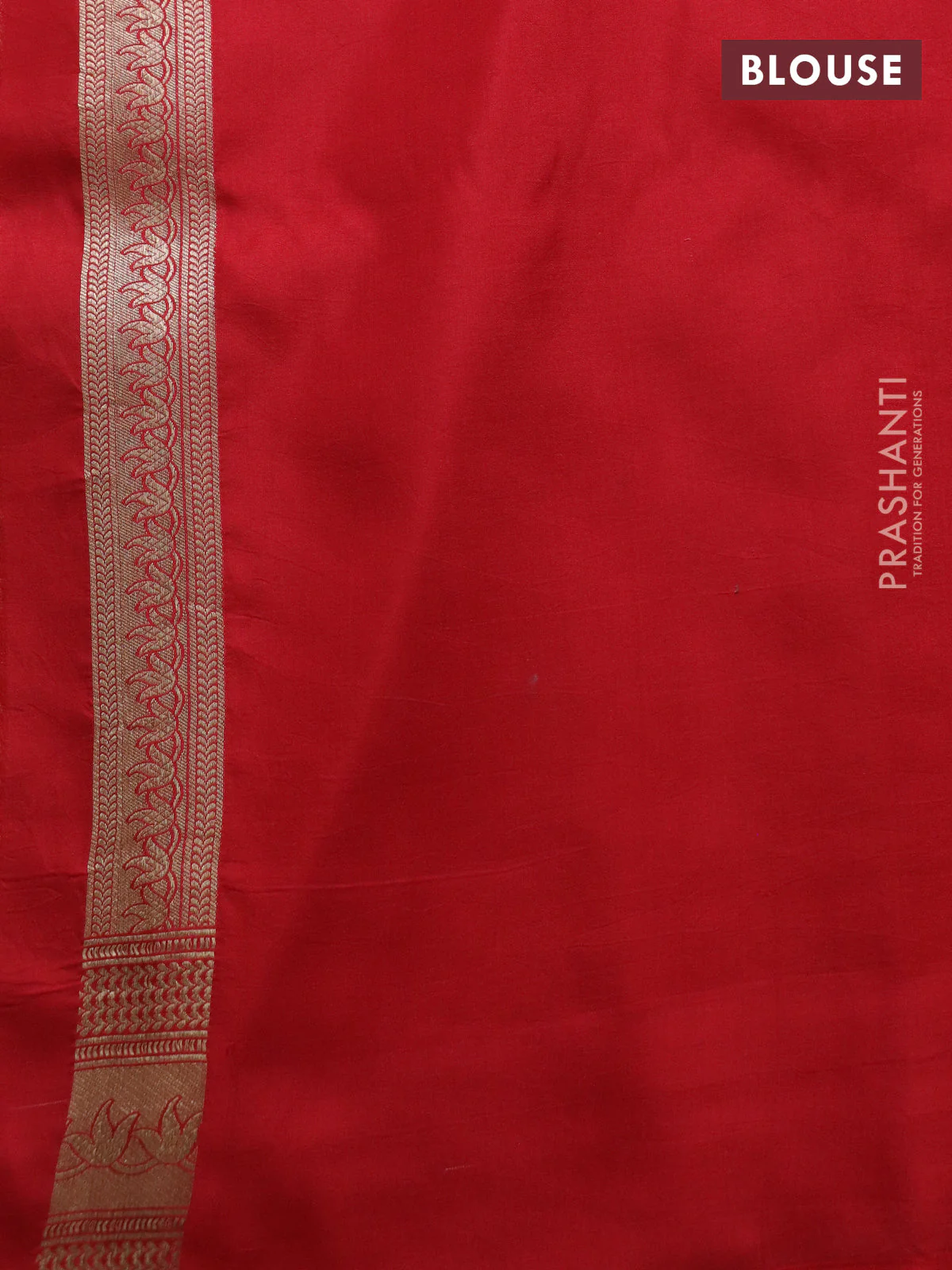 Banarasi uppada silk saree red with allover zari woven brocade weaves and zari woven border - Image 4