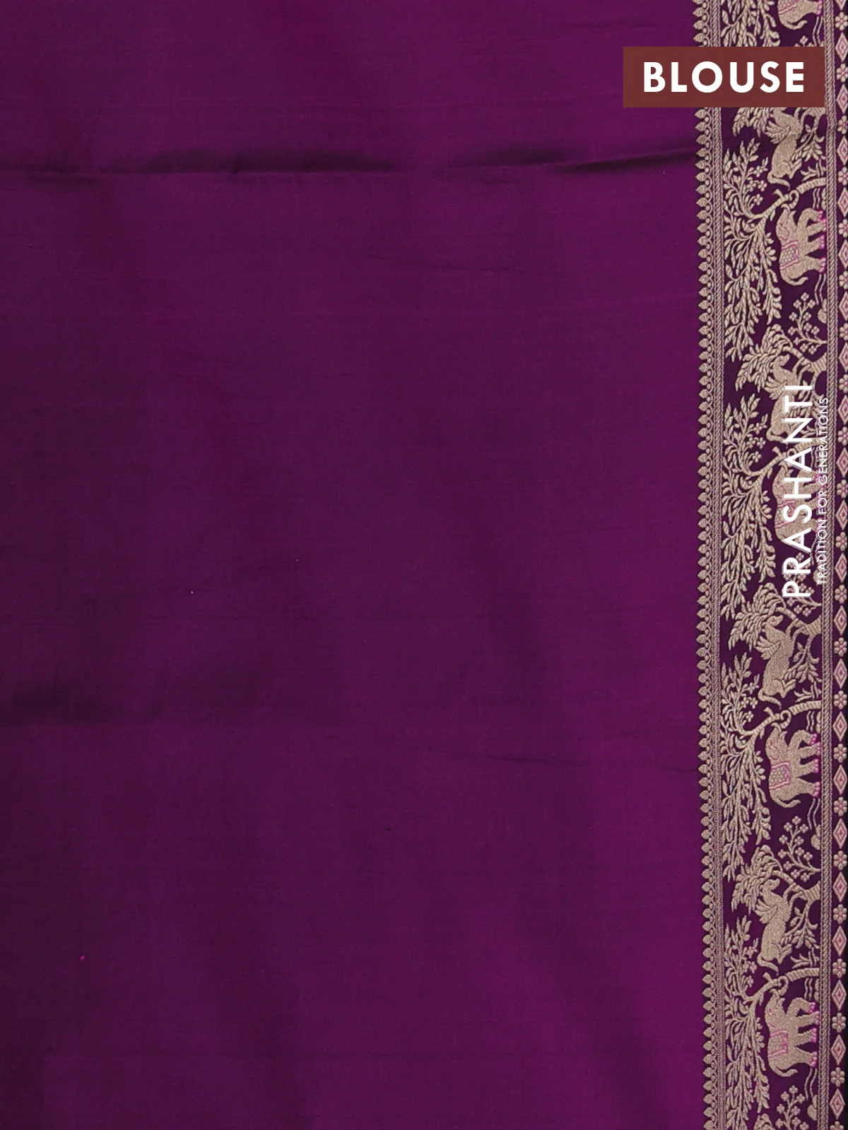 Banarasi uppada silk saree wine shade with allover zari woven vanasingaram weaves and zari woven border - Image 3