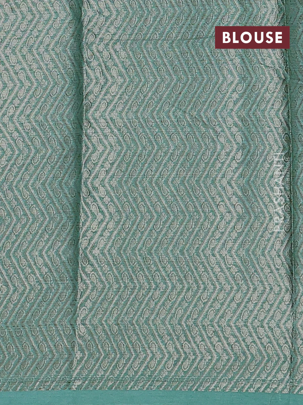 Banarasi warm silk saree bottle green and pastel green with allover thread & zari woven buttas and zari woven border - Image 4