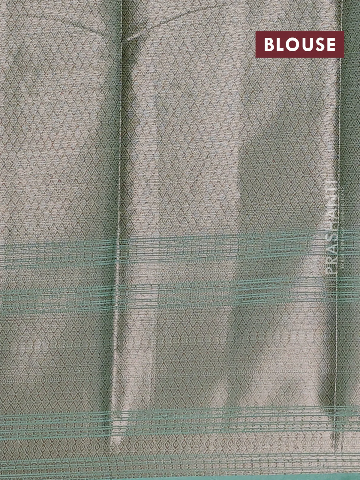 Banarasi warm silk saree bottle green and pastel green with allover thread & zari woven buttas and zari woven border - Image 4