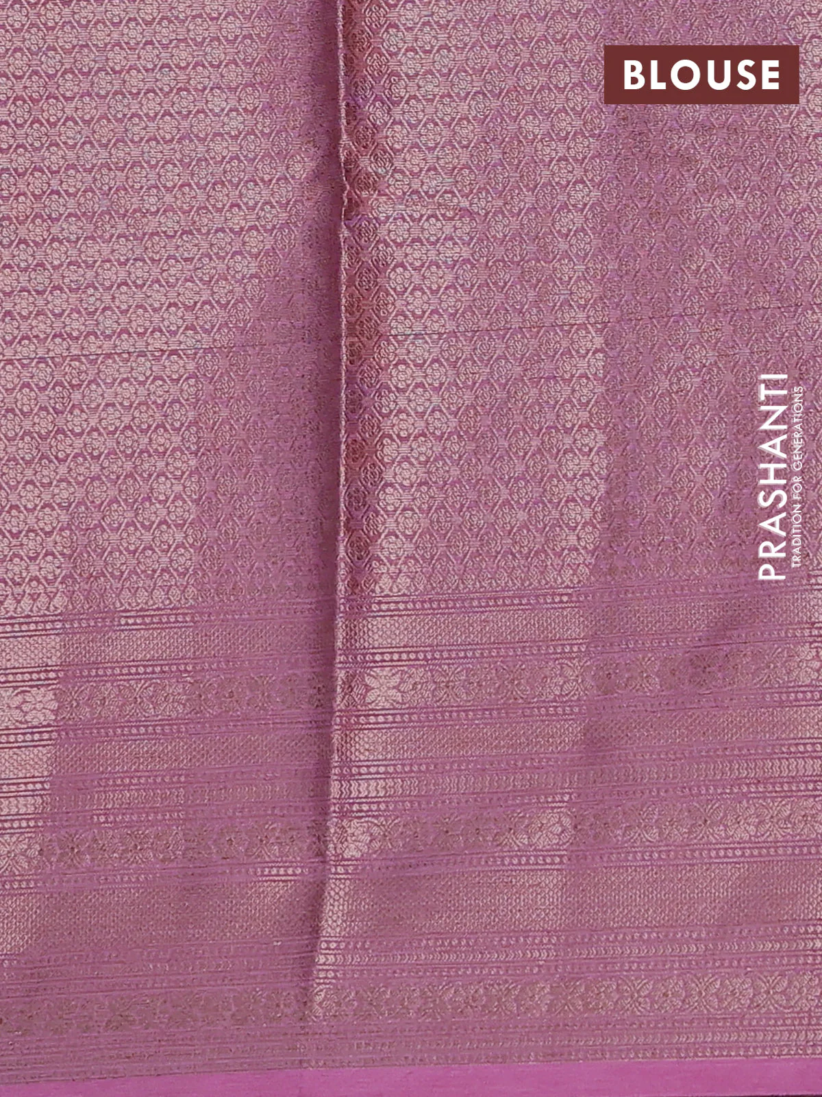 Banarasi warm silk saree coffee brown and mauve pink with allover thread & zari checked pattern and long zari woven border - Image 4
