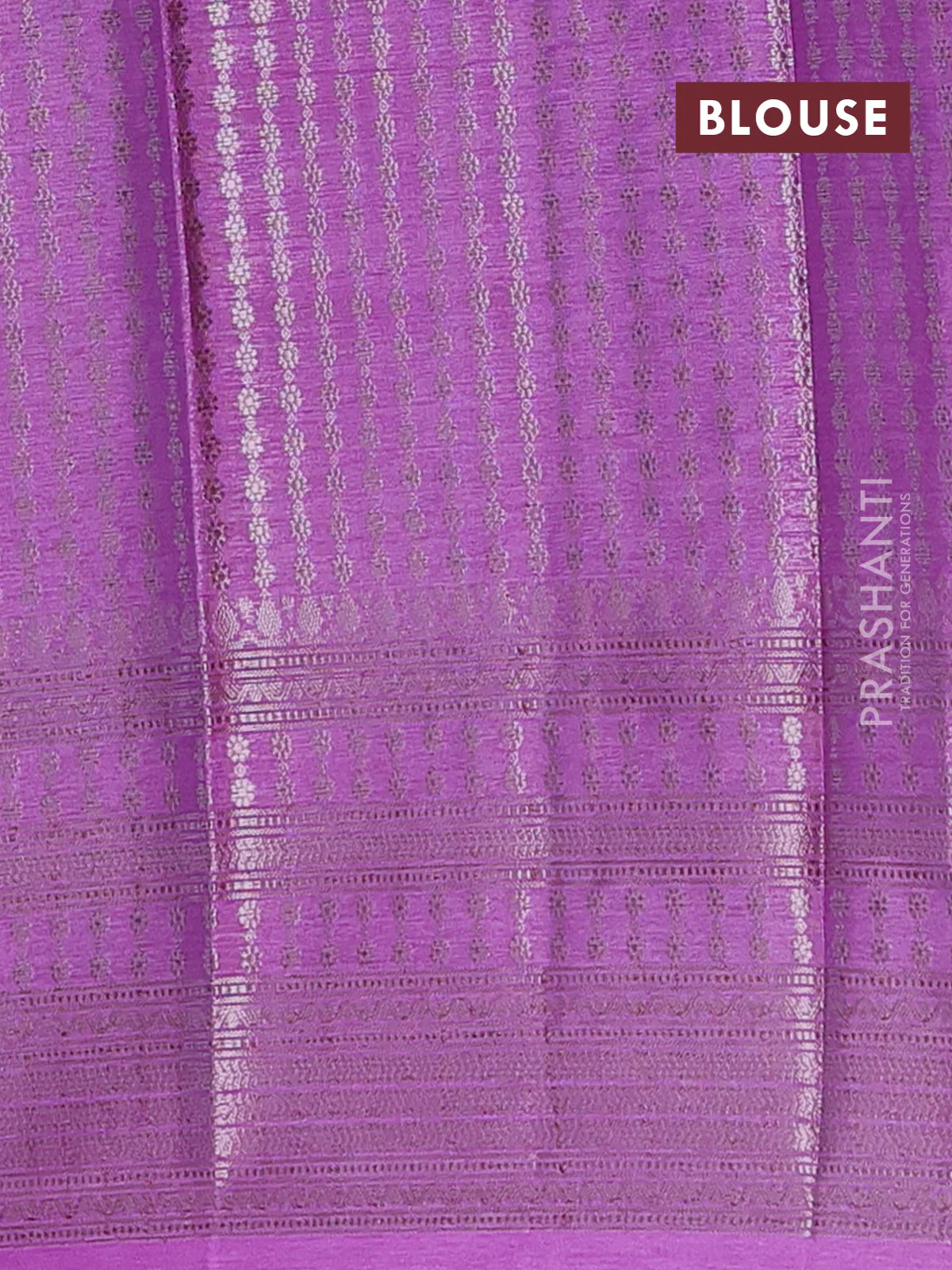 Banarasi warm silk saree deep purple and lavender with allover thread & zari weaves pattern and zari woven border - Image 4