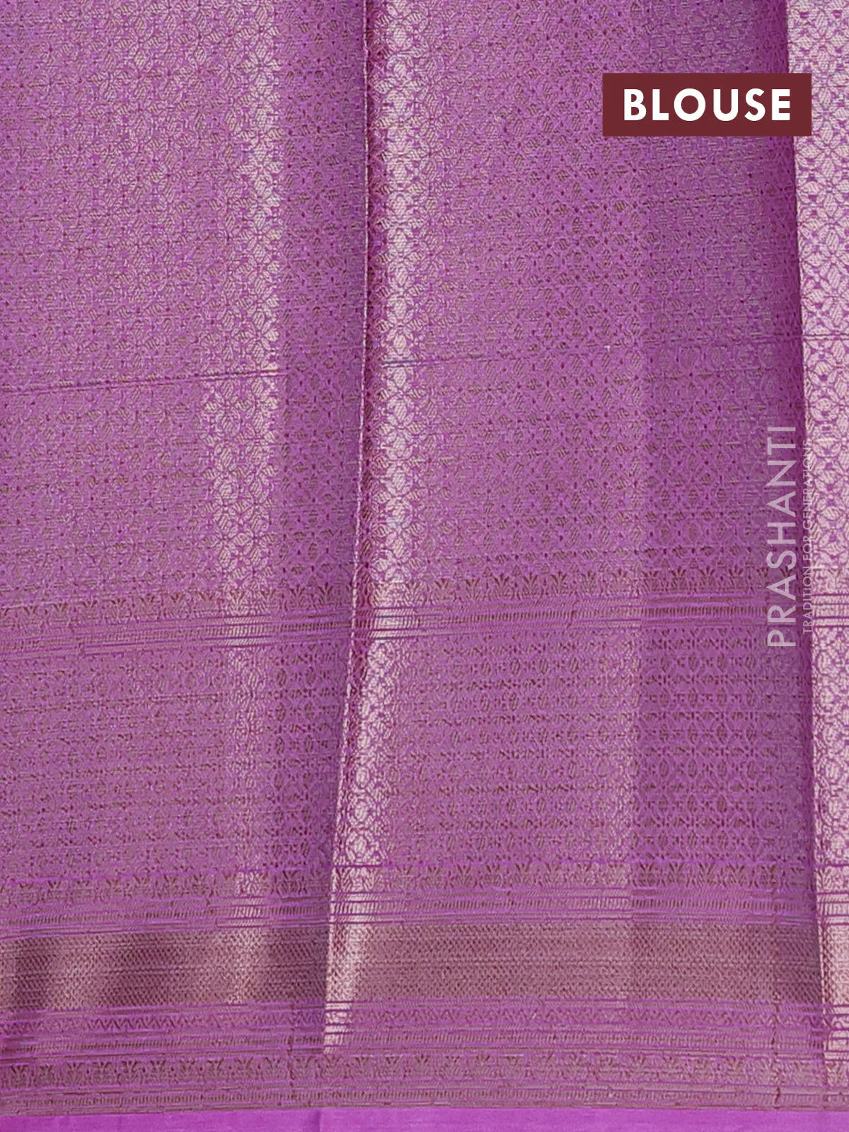 Banarasi warm silk saree deep purple and lavender with allover thread & zari woven buttas and zari woven border - Image 4