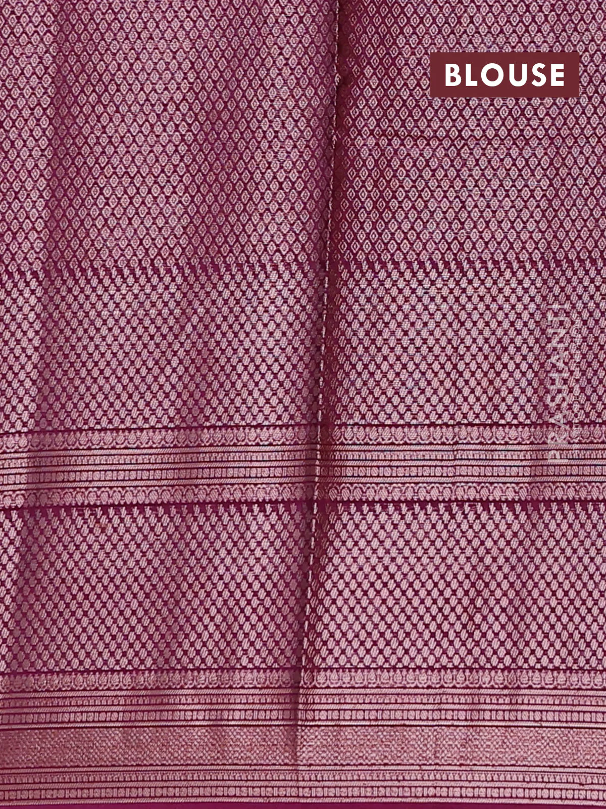 Banarasi warm silk saree lavender and wine shade with allover thread & zari woen buttas and zari woven border - Image 4