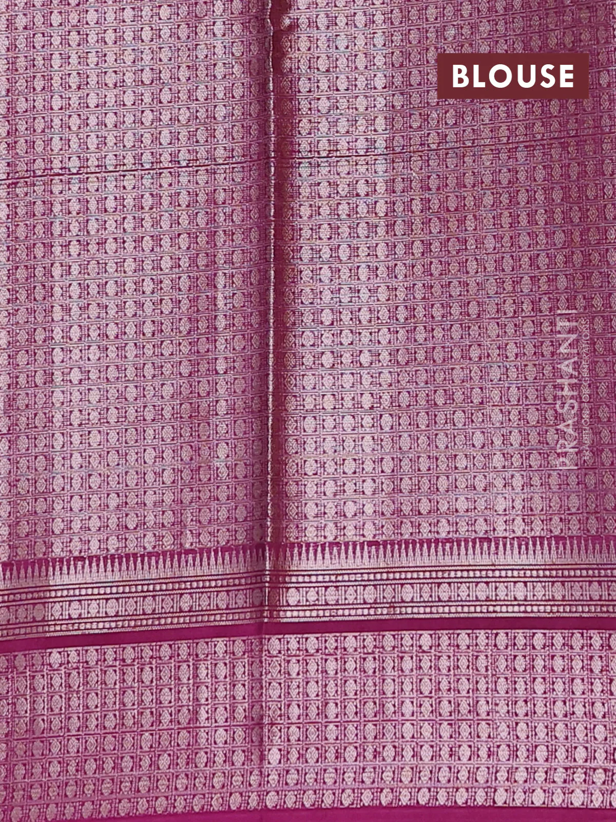 Banarasi warm silk saree lavender and wine shade with allover thread & zari woven buttas and zari woven border - Image 4