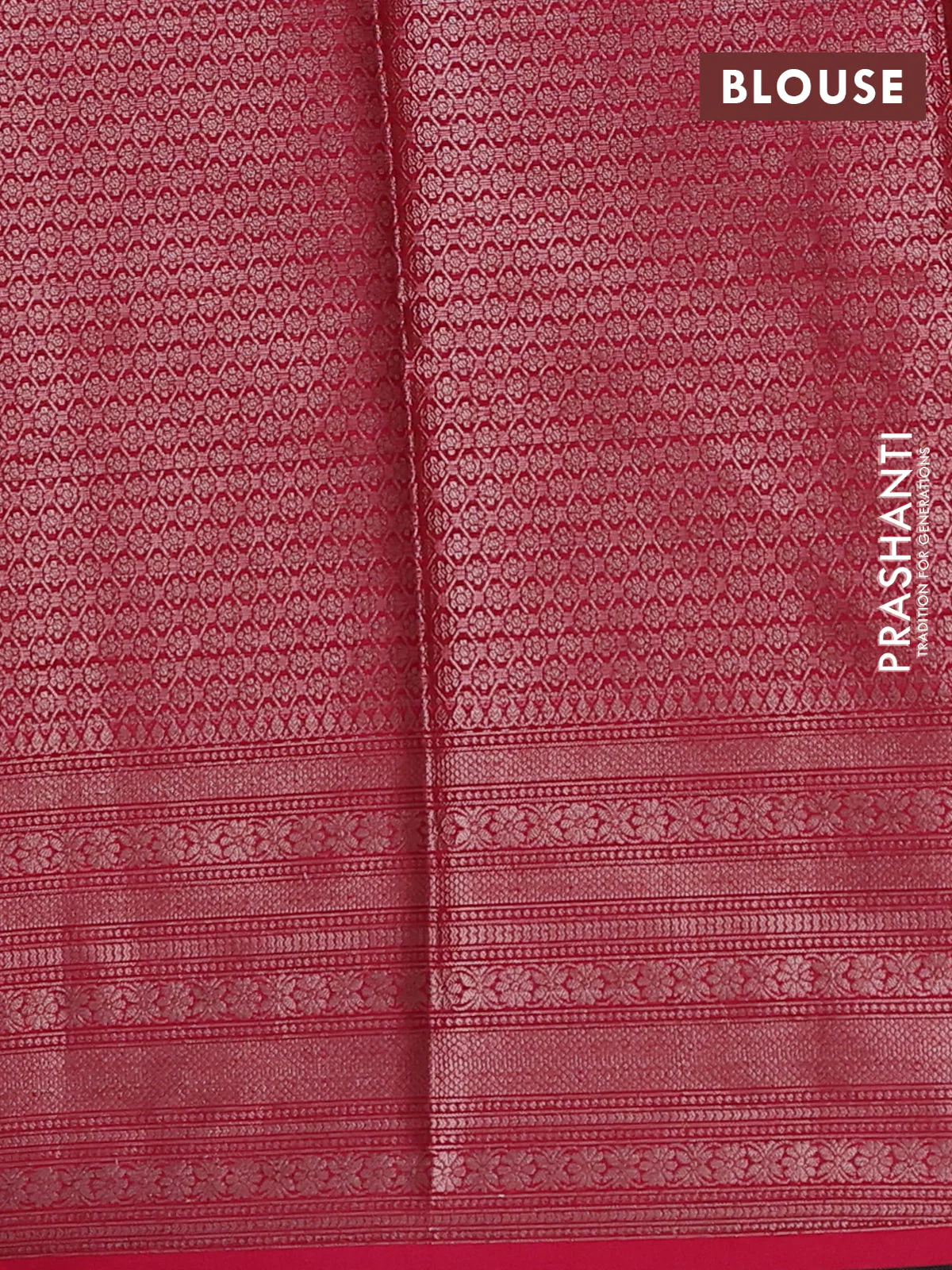 Banarasi warm silk saree light pink and pink with allover thread & zari checked pattern and long zari woven border - Image 4