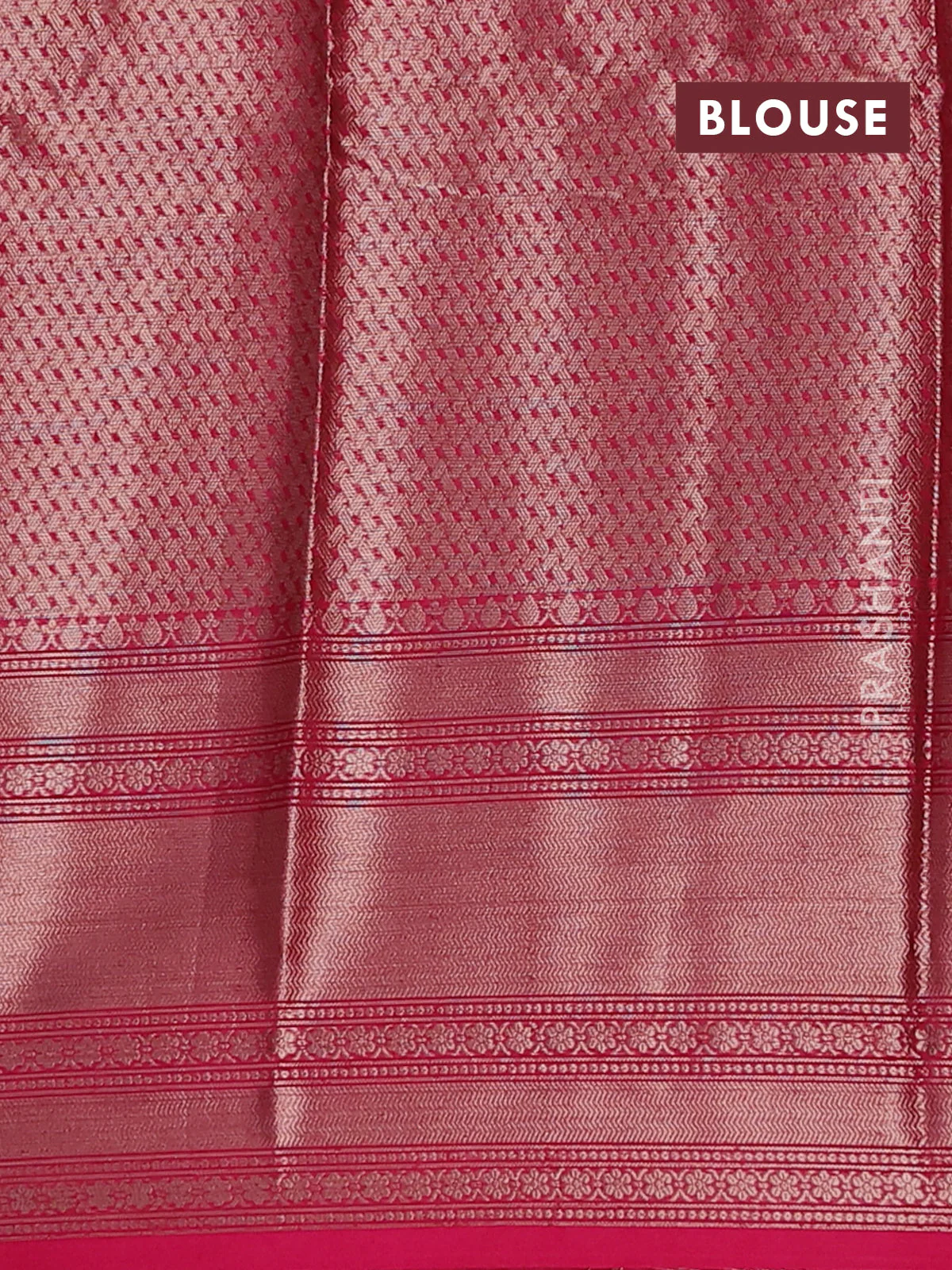 Banarasi warm silk saree light pink and pink with allover thread & zari weaves pattern and zari woven border - Image 4