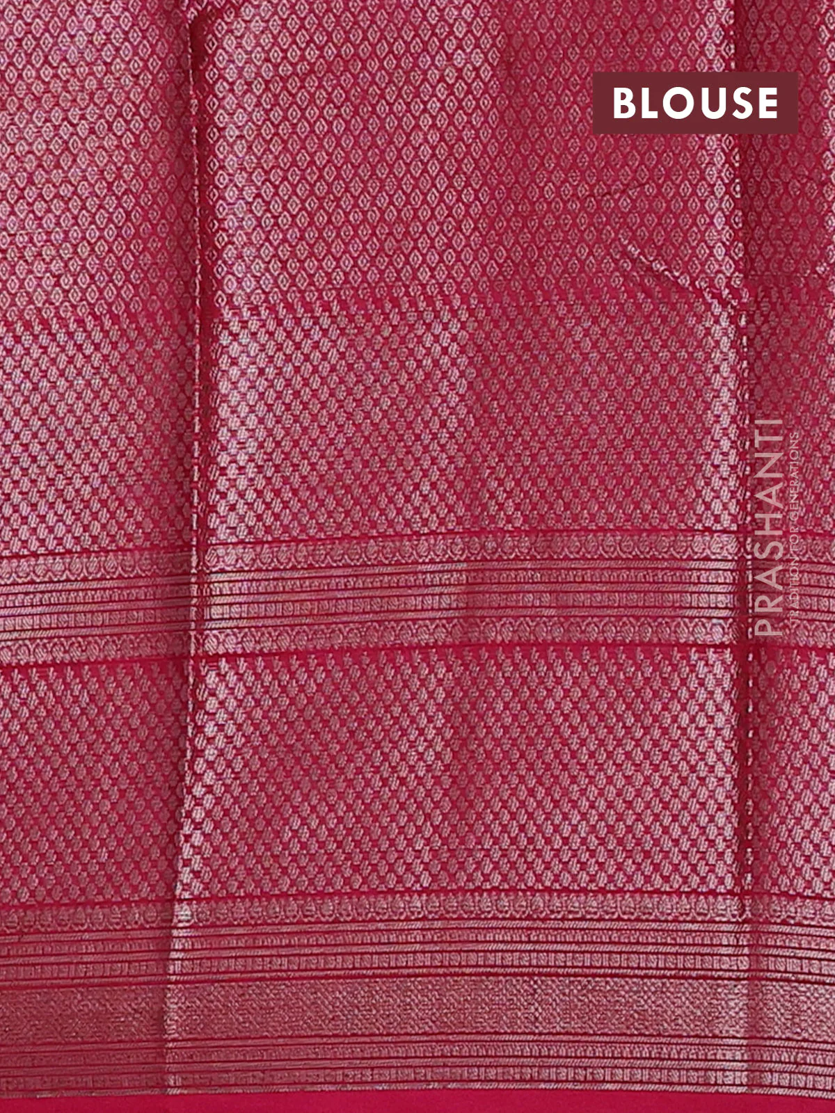 Banarasi warm silk saree light pink and pink with allover thread & zari woen buttas and zari woven border - Image 4