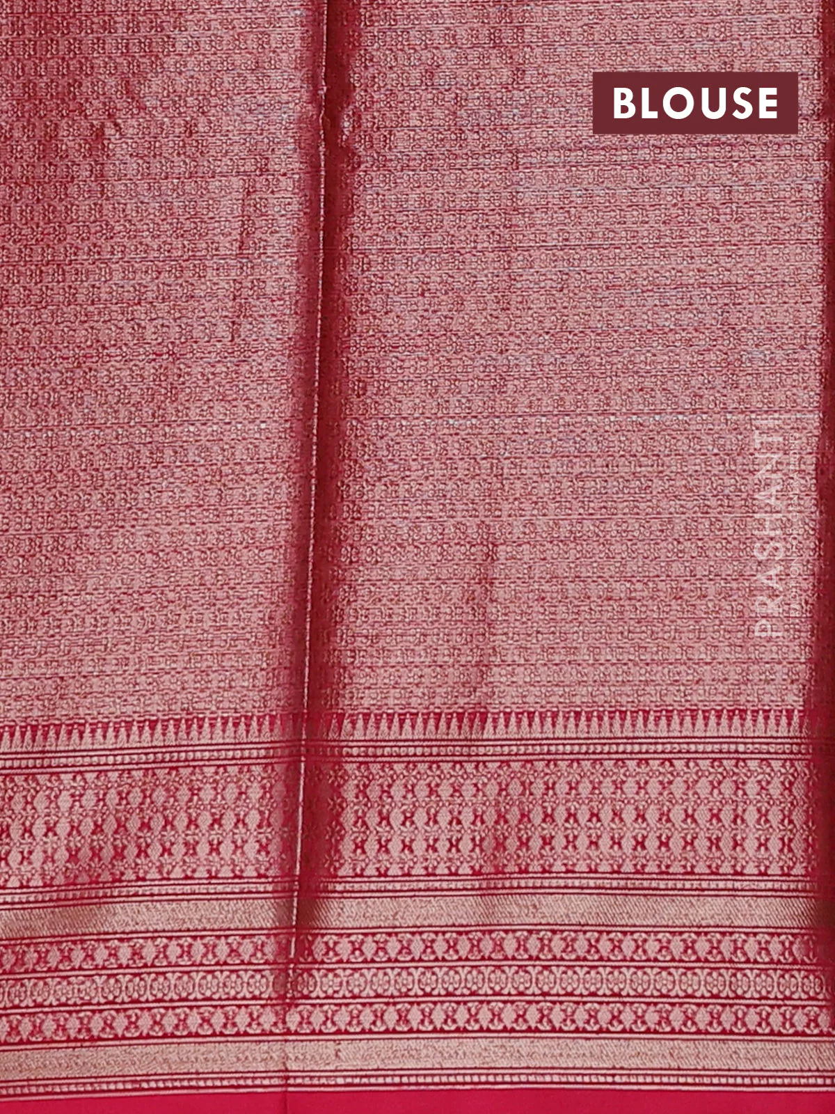 Banarasi warm silk saree light pink and pink with allover thread & zari woven buttas and zari woven border - Image 4