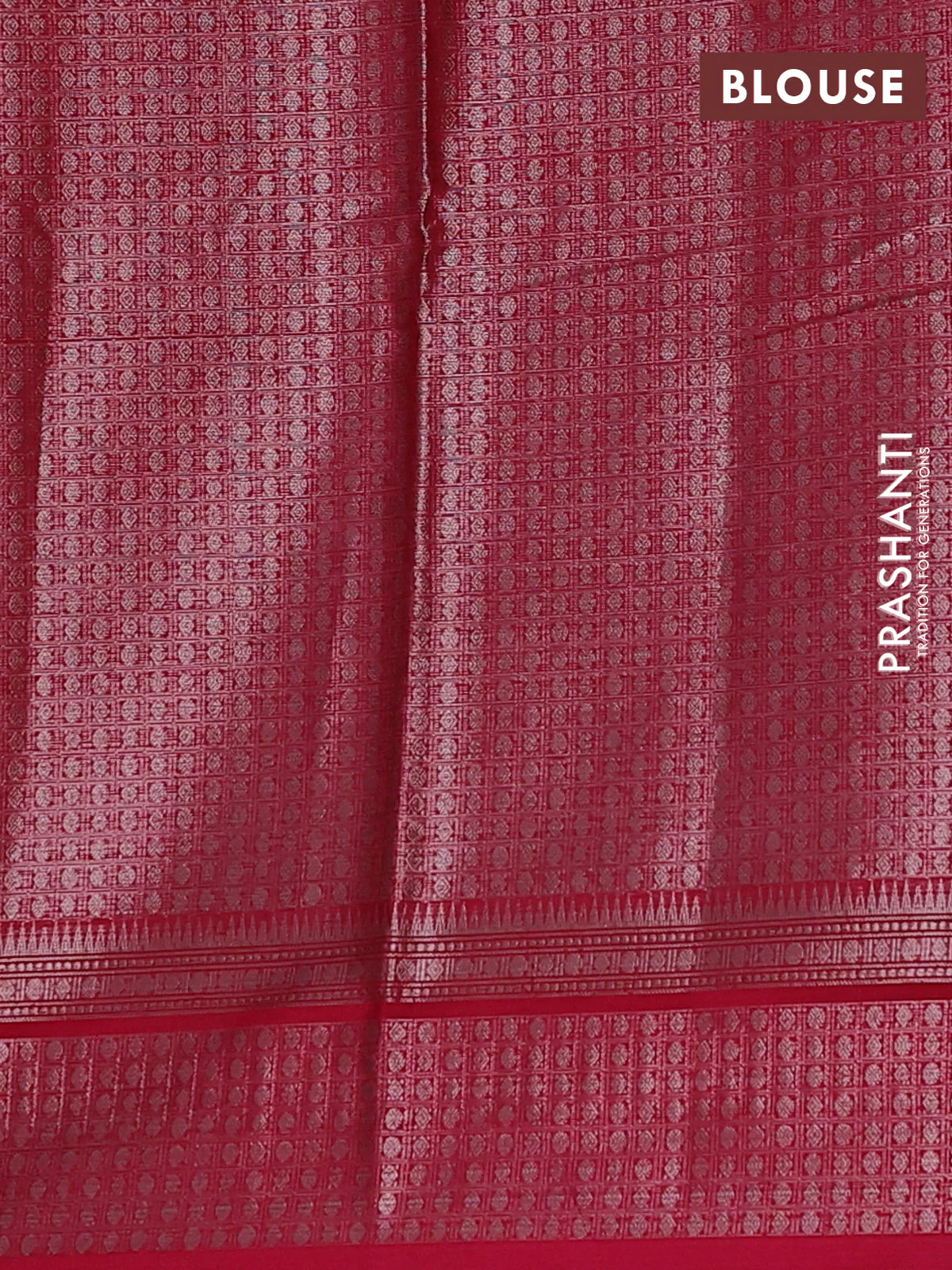Banarasi warm silk saree light pink and pink with allover thread & zari woven buttas and zari woven border - Image 4