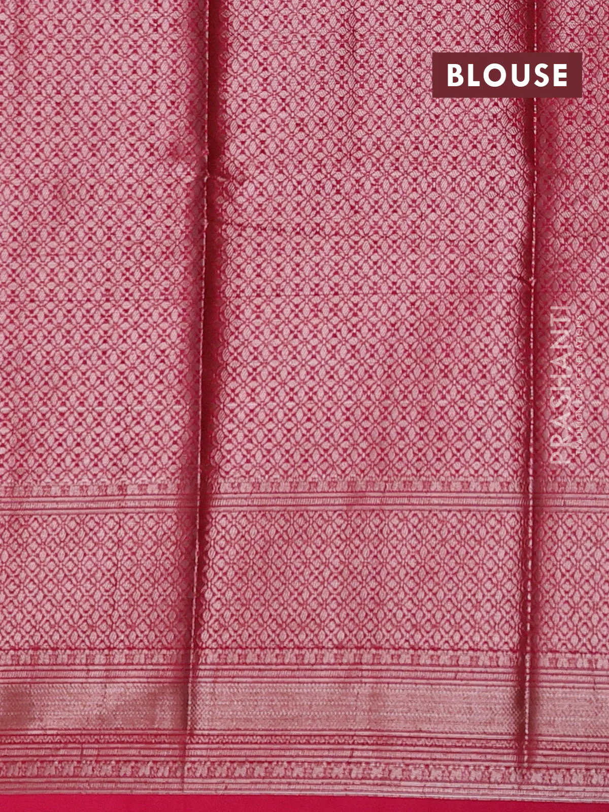 Banarasi warm silk saree light pink and pink with allover thread & zari woven buttas and zari woven border - Image 4