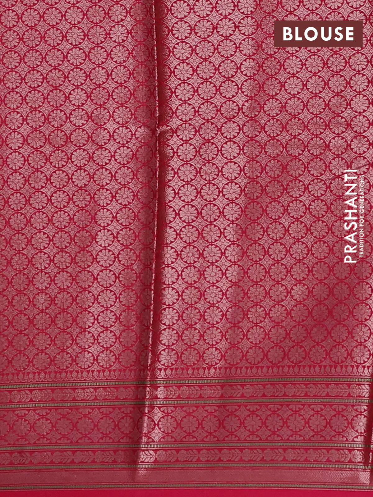 Banarasi warm silk saree light pink and pink with allover thread & zari woven buttas and zari woven border - Image 4