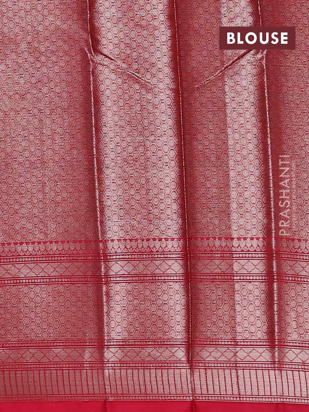 Banarasi warm silk saree light pink and red with allover thread & zari woven buttas and zari woven border - Image 4
