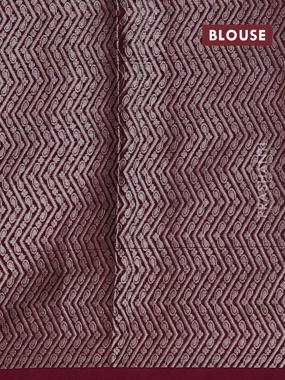 Banarasi warm silk saree mauve pink and wine shade with allover thread & zari woven buttas and zari woven border - Image 4