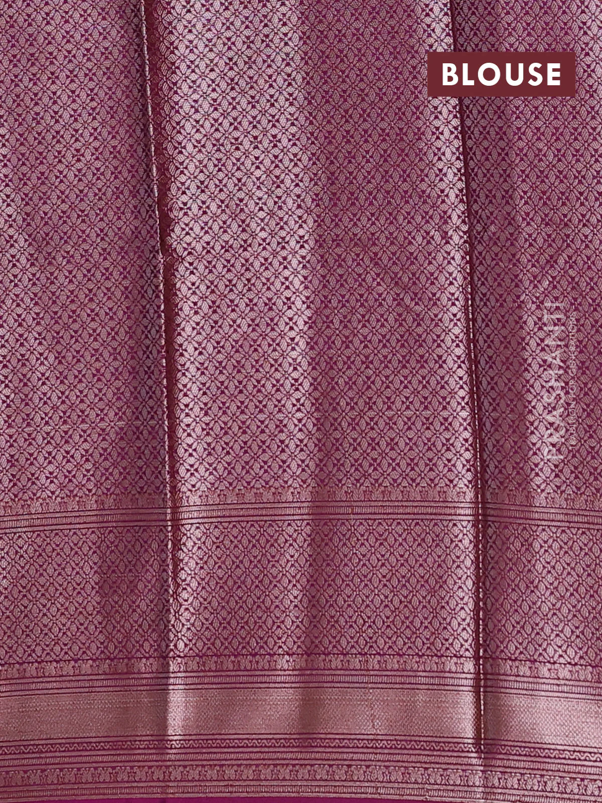 Banarasi warm silk saree mild lavender and wine shade with allover thread & zari woven buttas and zari woven border - Image 4