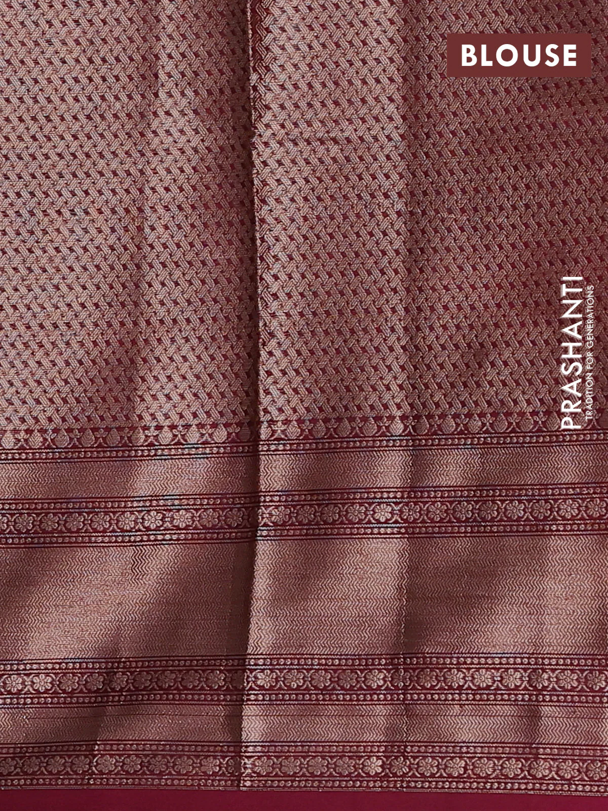 Banarasi warm silk saree pastel purple and deep wine shade with allover thread & zari weaves pattern and zari woven border - Image 4