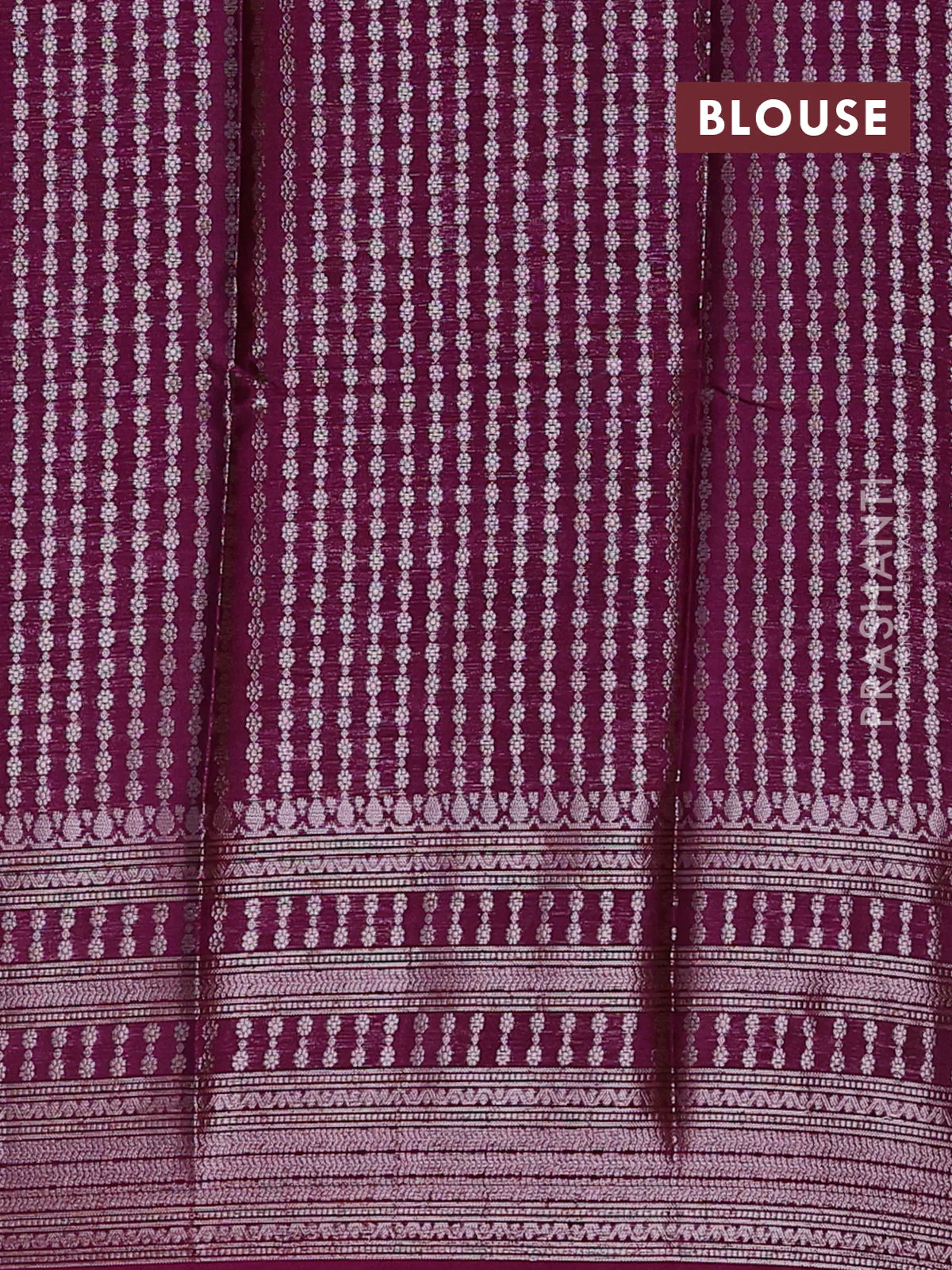 Banarasi warm silk saree pastel purple and wine shade with allover thread & zari weaves pattern and zari woven border - Image 4