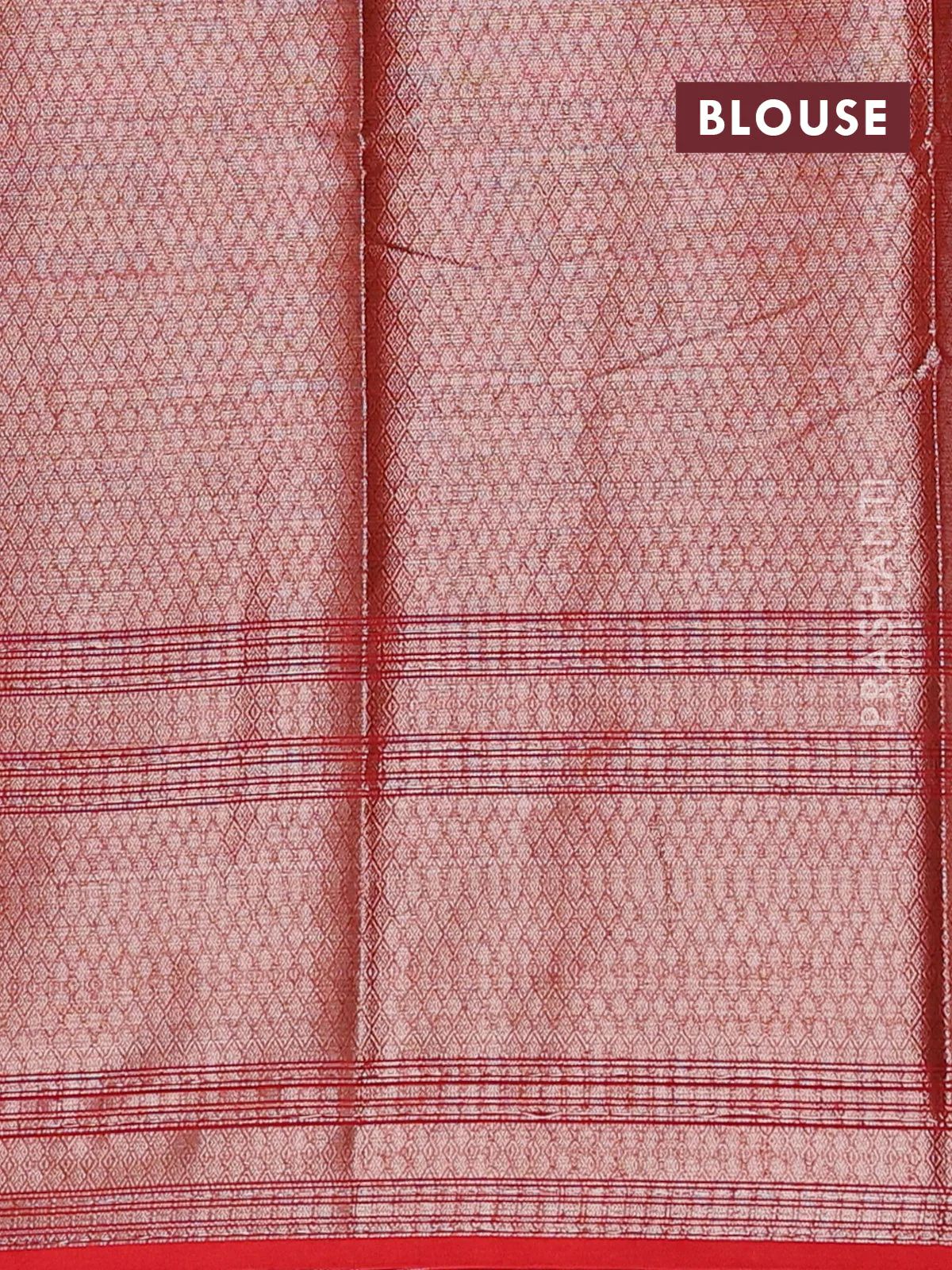 Banarasi warm silk saree peach orange and orange with allover thread & zari woven buttas and zari woven border - Image 4
