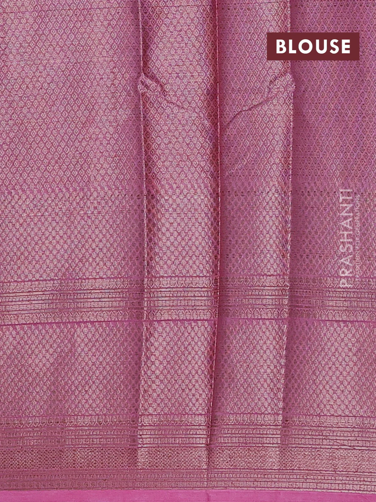 Banarasi warm silk saree pink and light pink with allover thread & zari woen buttas and zari woven border - Image 4