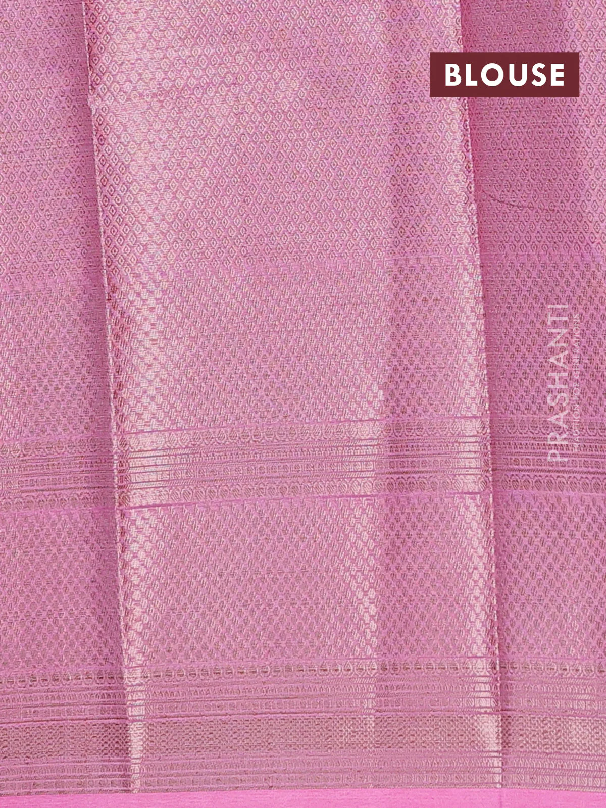 Banarasi warm silk saree pink and light pink with allover thread & zari woen buttas and zari woven border - Image 4