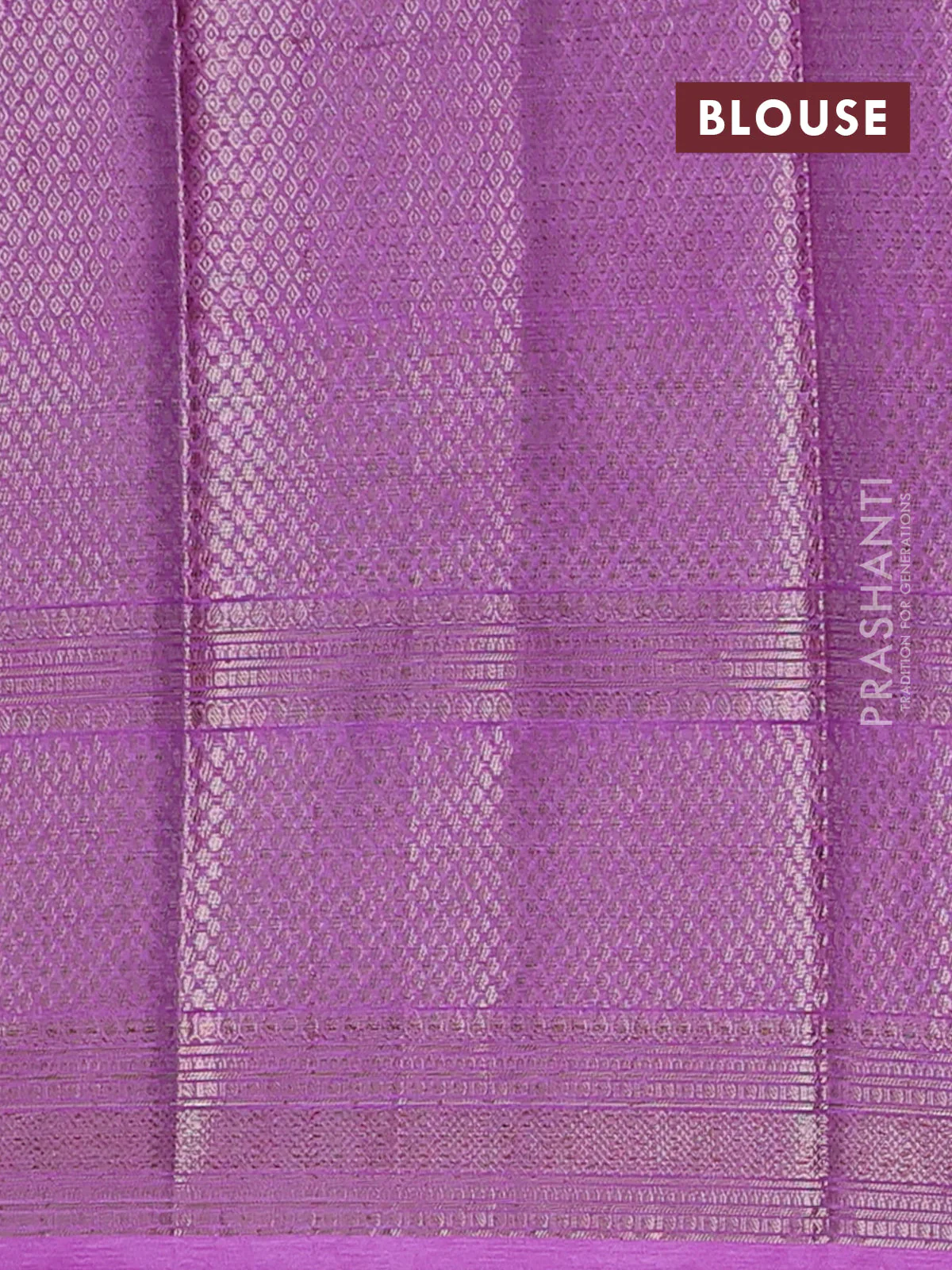 Banarasi warm silk saree purple and lavender with allover thread & zari woen buttas and zari woven border - Image 4