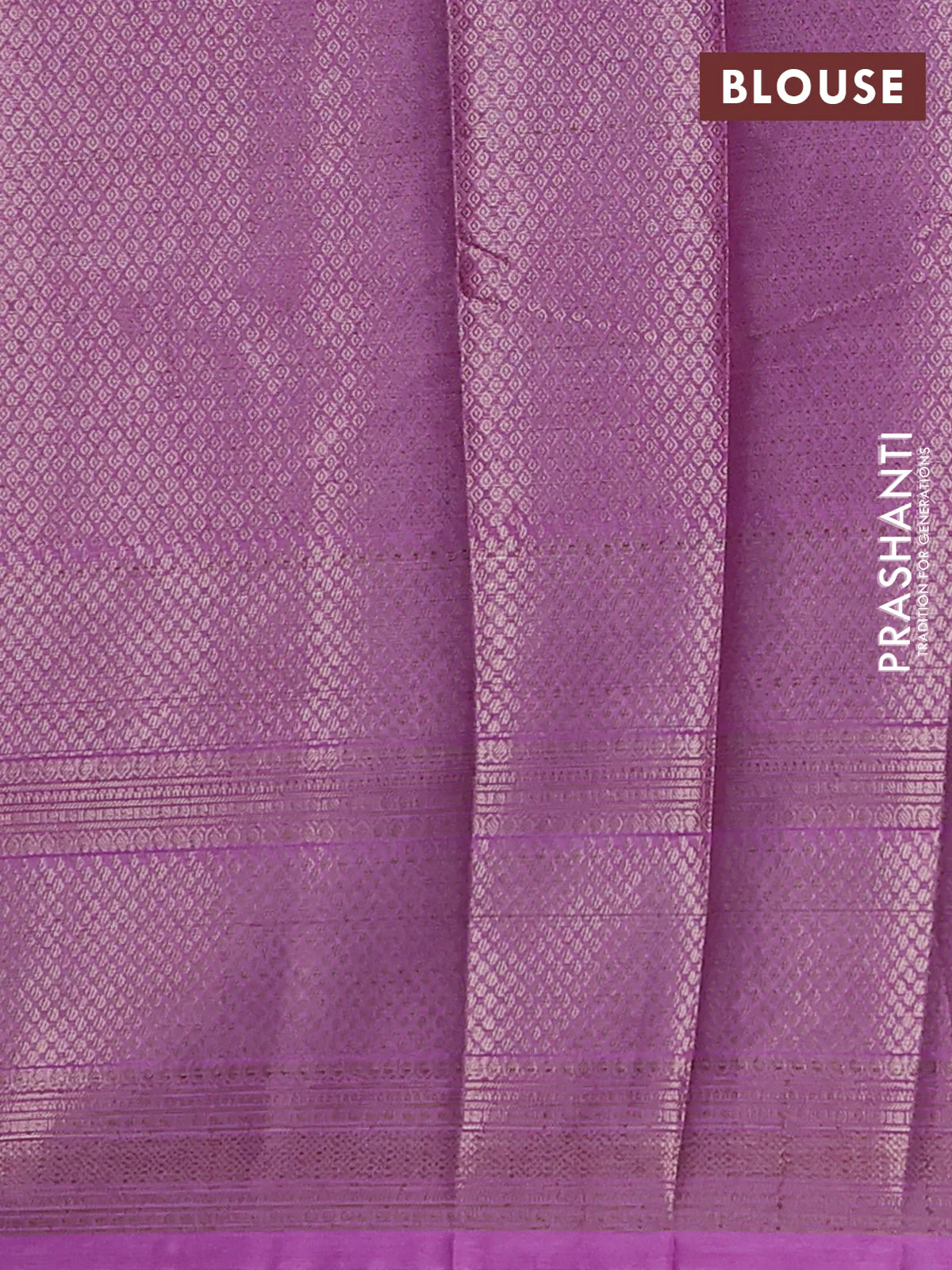 Banarasi warm silk saree purple and lavender with allover thread & zari woen buttas and zari woven border - Image 4