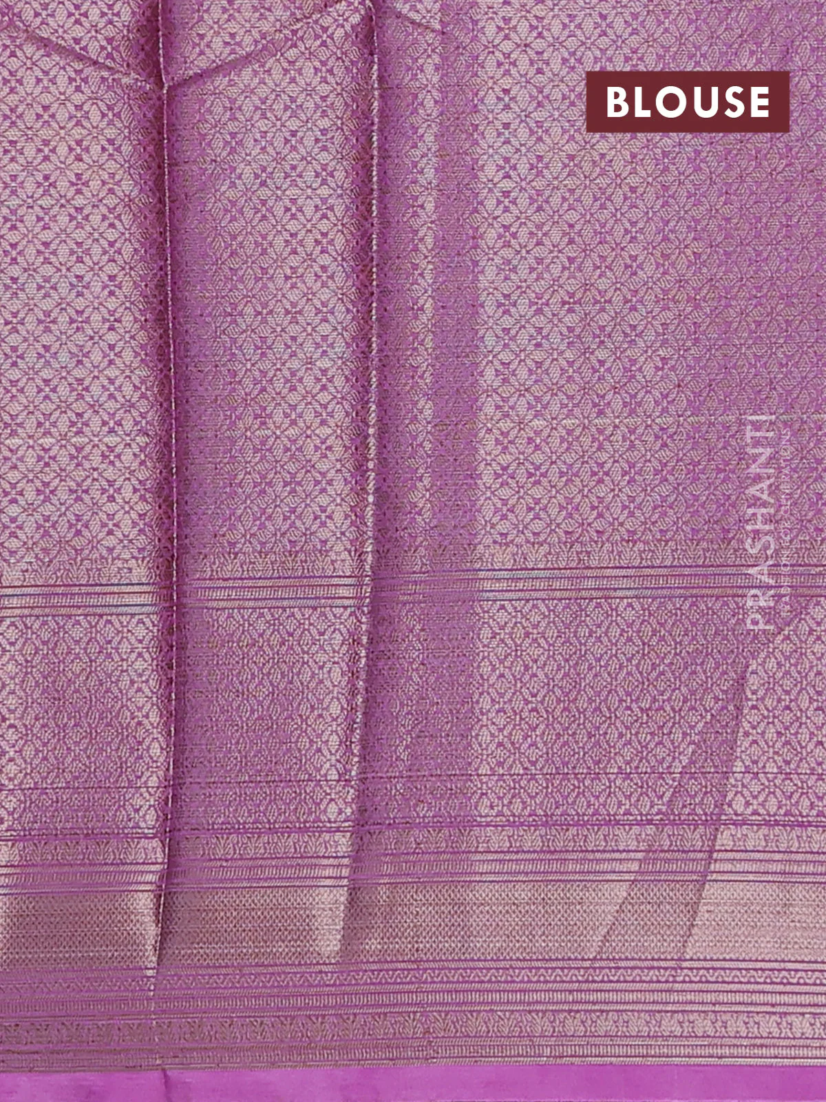 Banarasi warm silk saree purple and lavender with allover thread & zari woven buttas and zari woven border - Image 4
