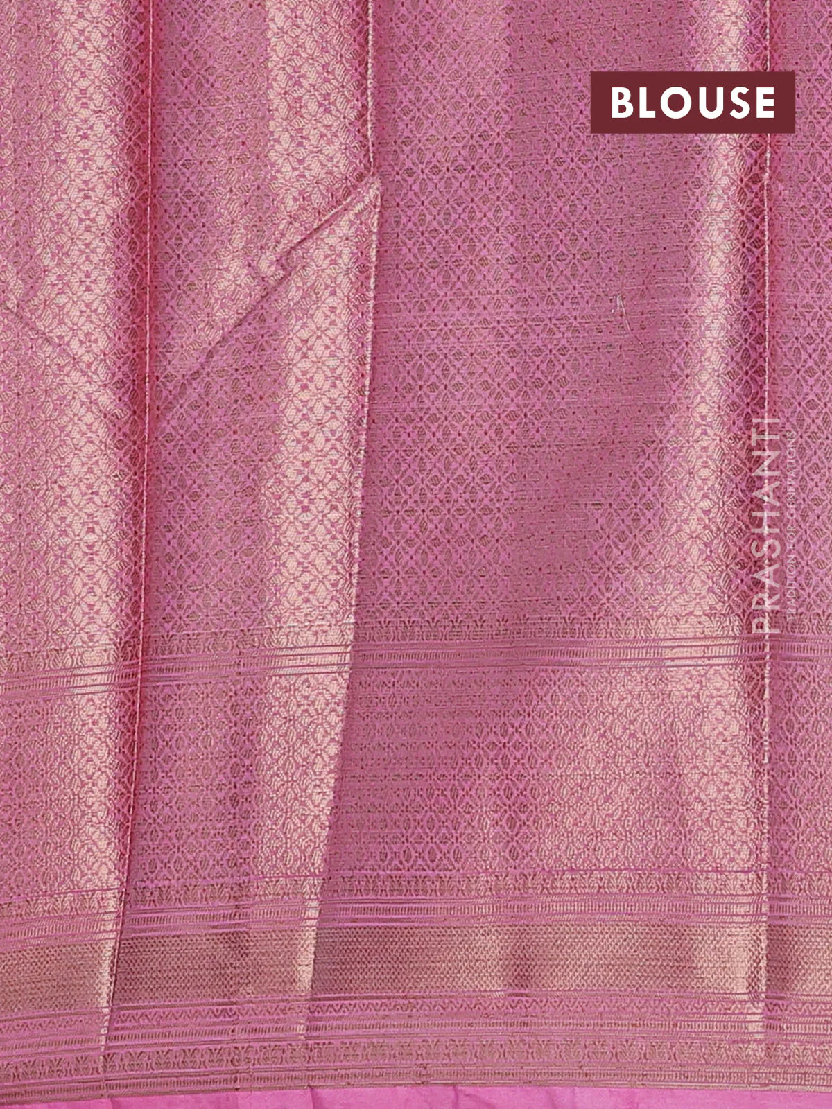 Banarasi warm silk saree red and light pink with allover thread & zari woven buttas and zari woven border - Image 4